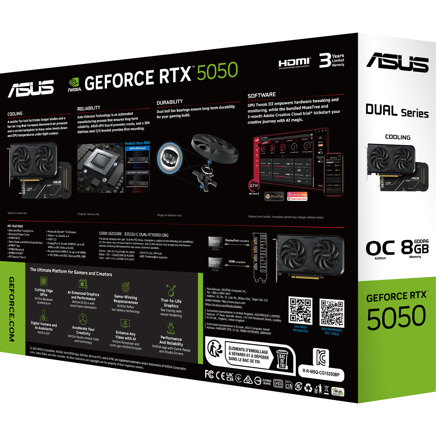 ASUS Dual GeForce RTX 5050 O8G 8 GB dual-fan 2-slot graphics card — view 16