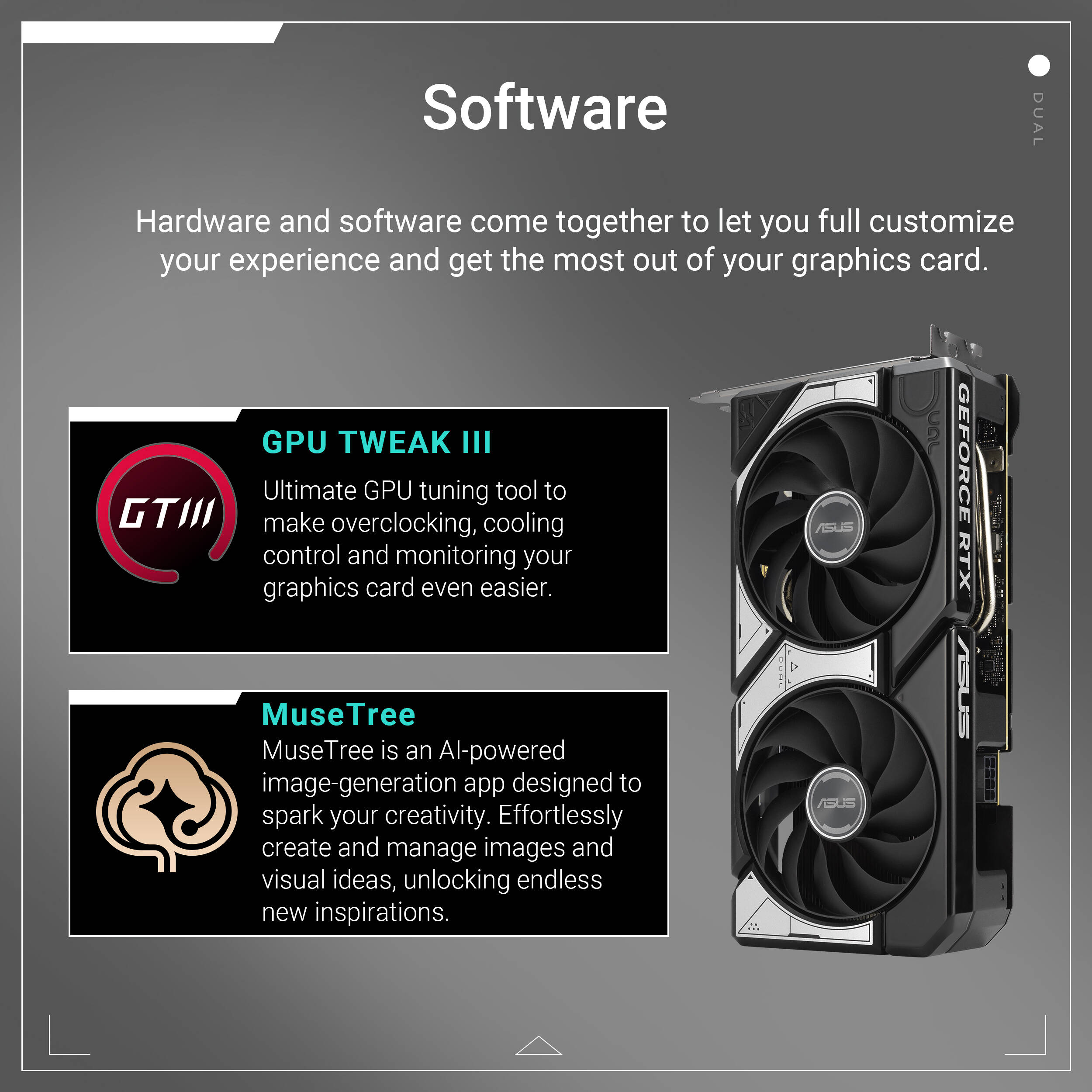 ASUS Dual GeForce RTX 5060 8GB GDDR7 OC Edition graphics card with dual-fan cooling — view 20