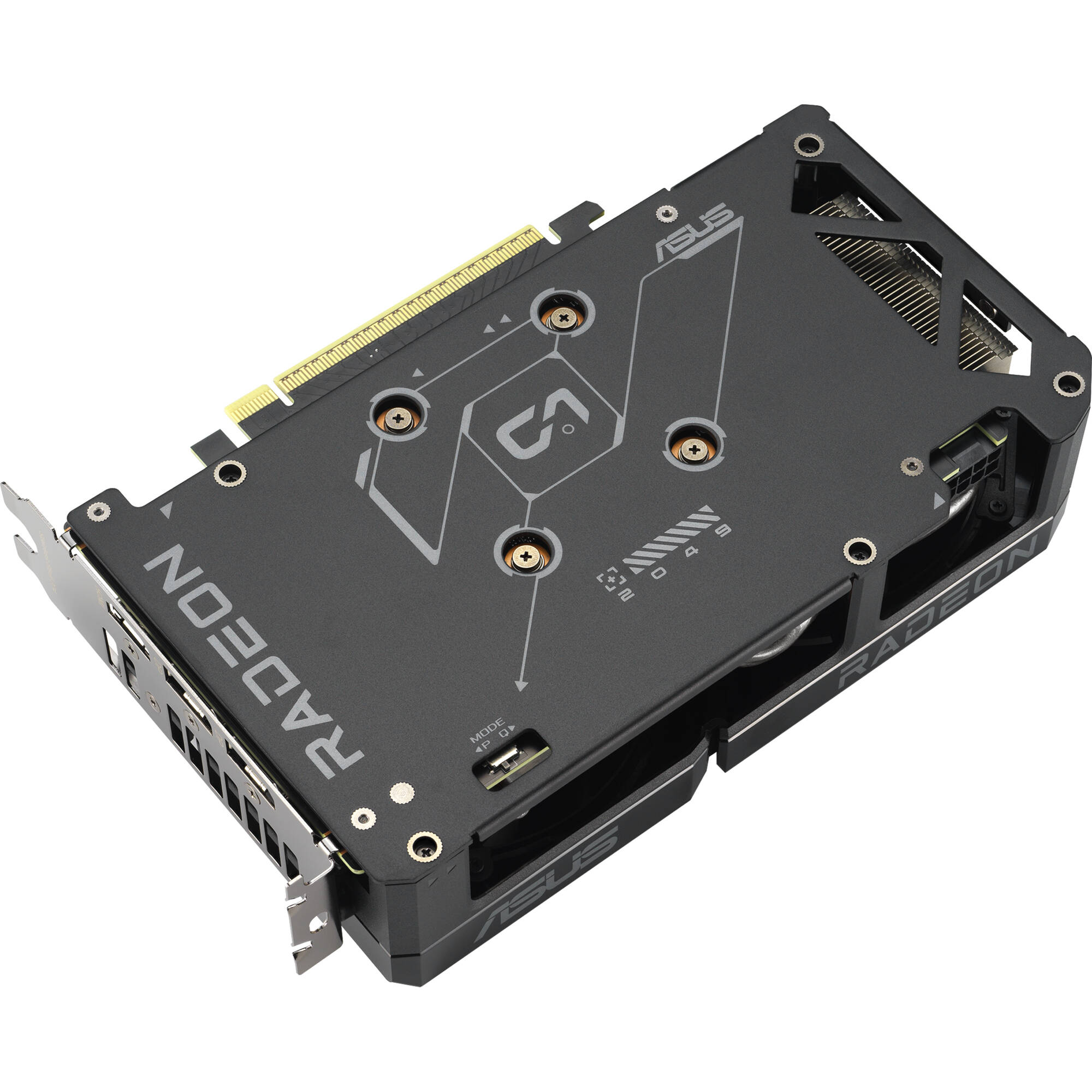 ASUS Dual Radeon RX 9060 XT 8GB GDDR6 graphics card with dual fans and 2.5-slot cooler — view 9