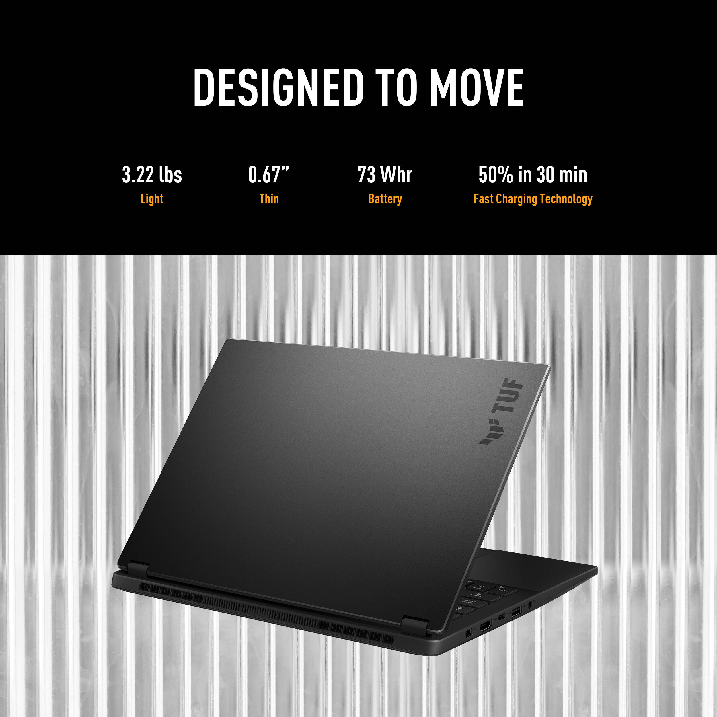 ASUS TUF Gaming 14-inch laptop in gray with WQXGA display and RTX graphics — view 26