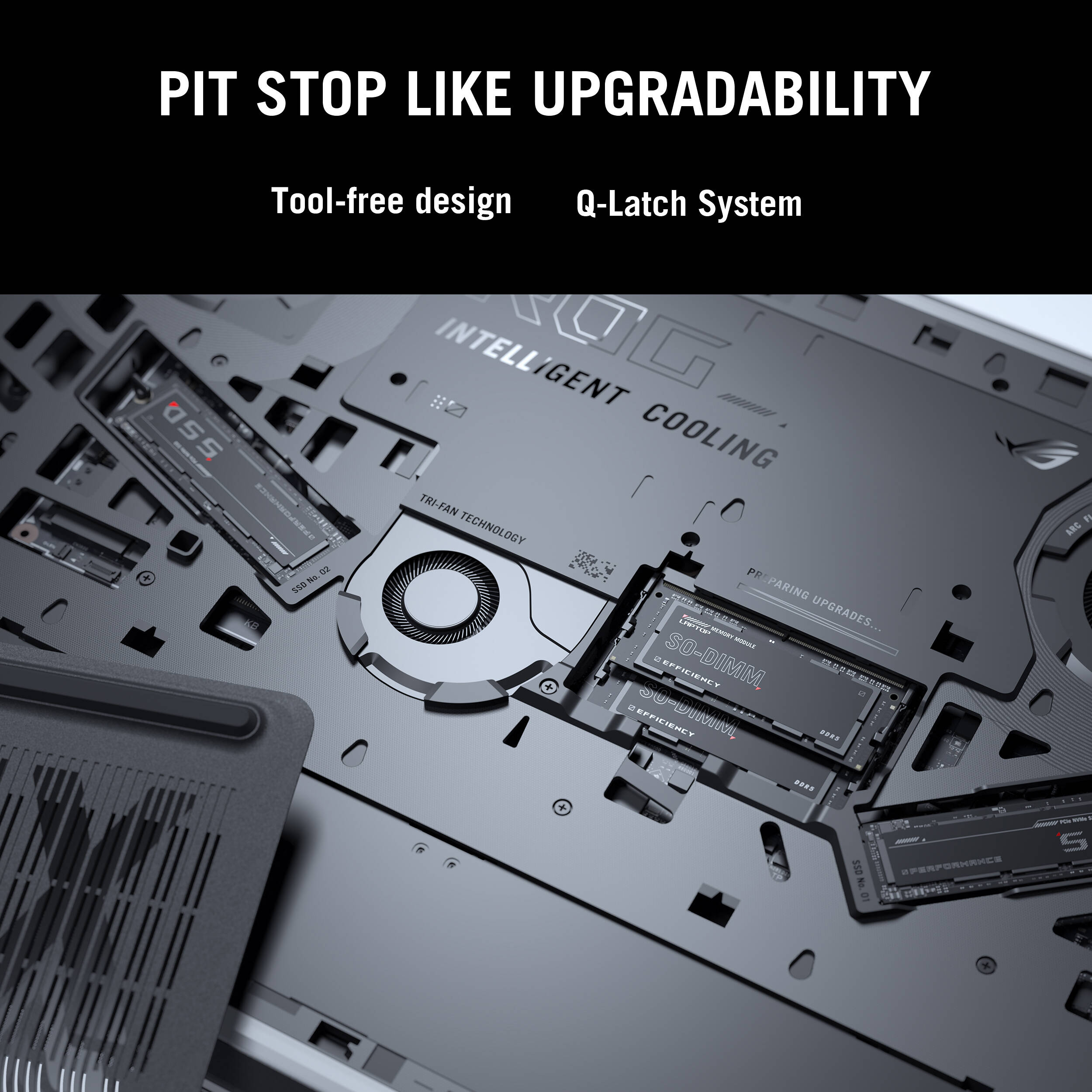 ASUS ROG Strix 16-inch gray gaming laptop with Intel Core i9, RTX 5060, 16 GB RAM, and 1 TB SSD — view 19