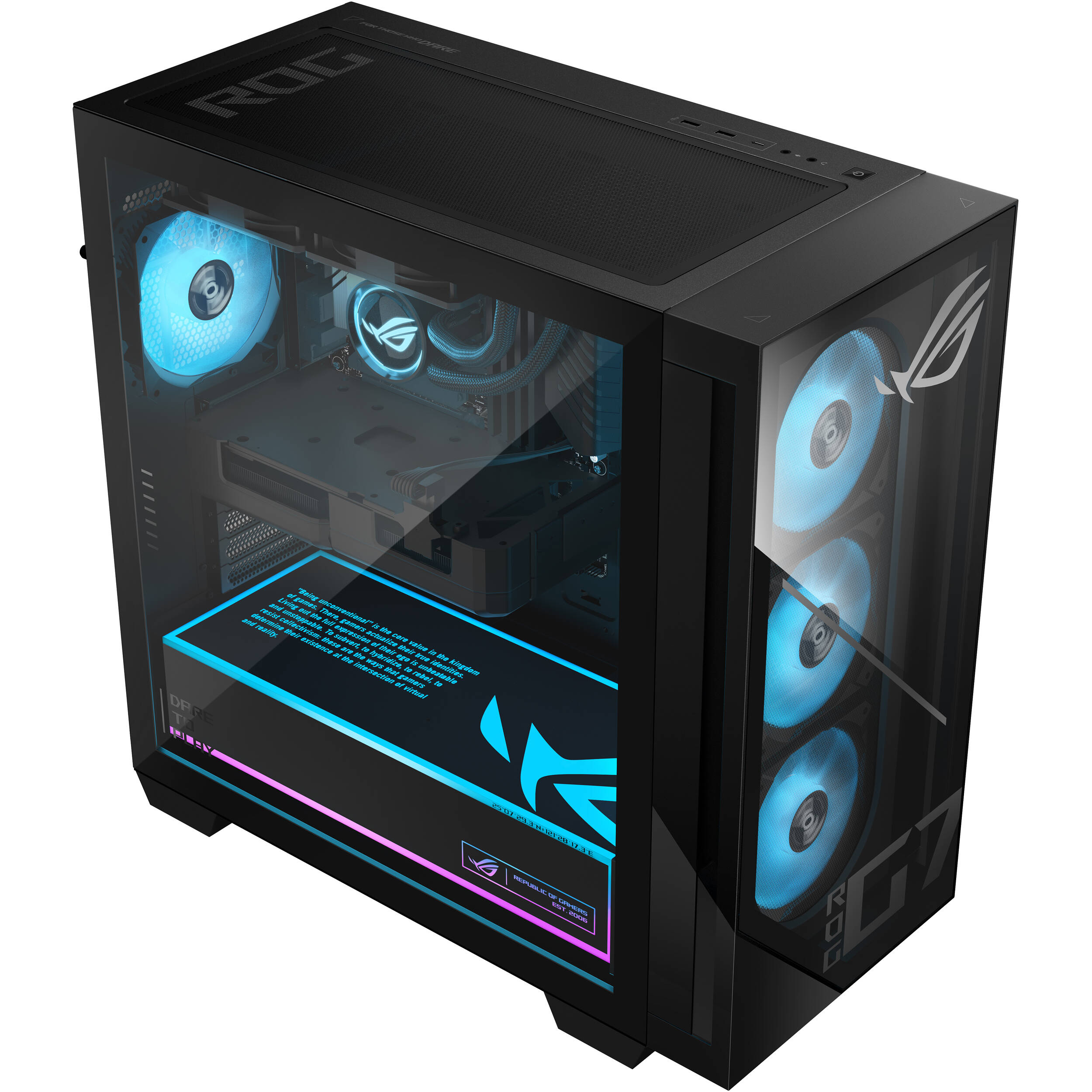 ASUS G Series black desktop tower with Core Ultra 7 265F, RTX 5070, 16 GB RAM, and 1 TB SSD — view 11