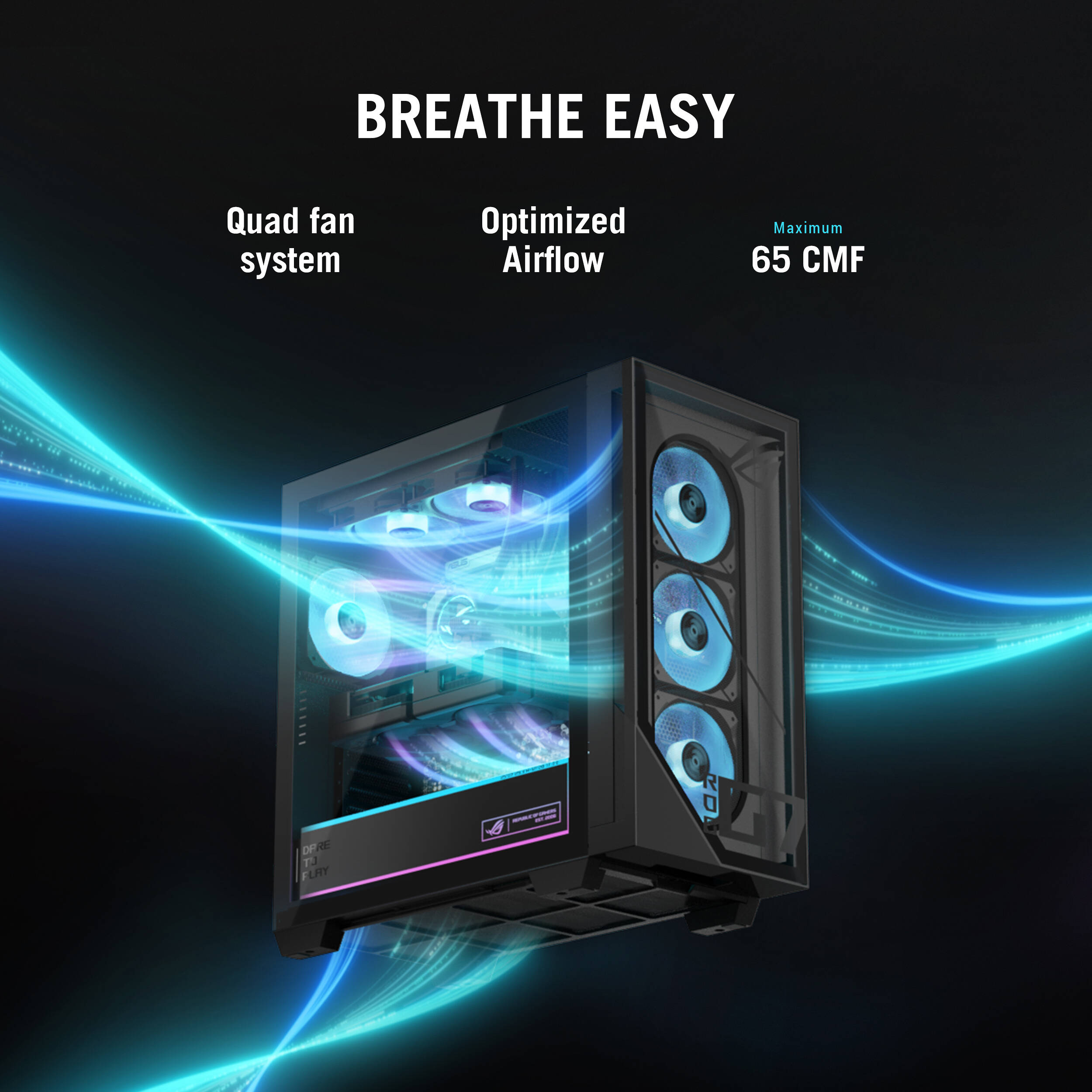 ASUS G Series black desktop tower with Core Ultra 7 265F, RTX 5070, 16 GB RAM, and 1 TB SSD — view 15