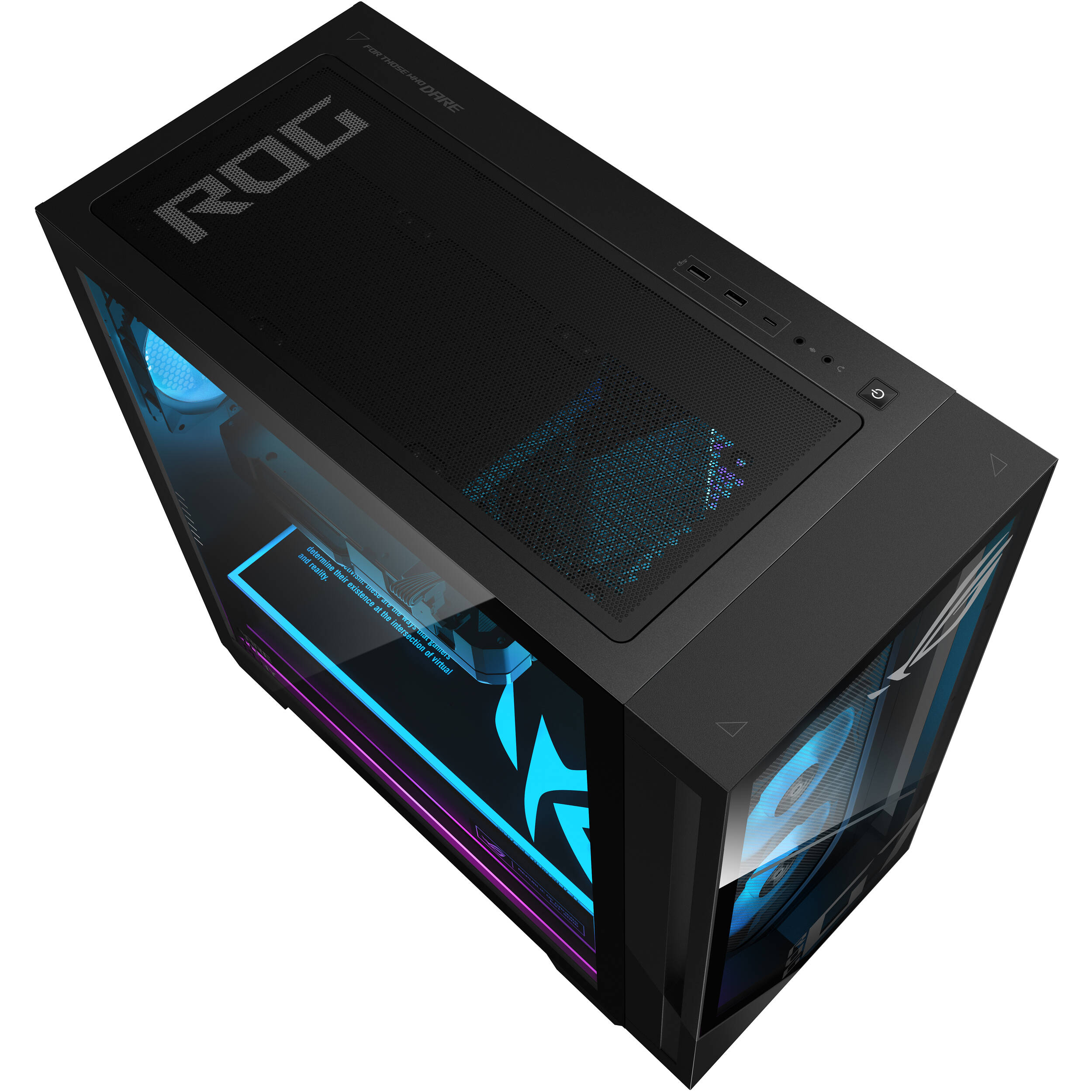 ASUS G Series black desktop tower with Core Ultra 7 265F, RTX 5070, 16 GB RAM, and 1 TB SSD — view 5