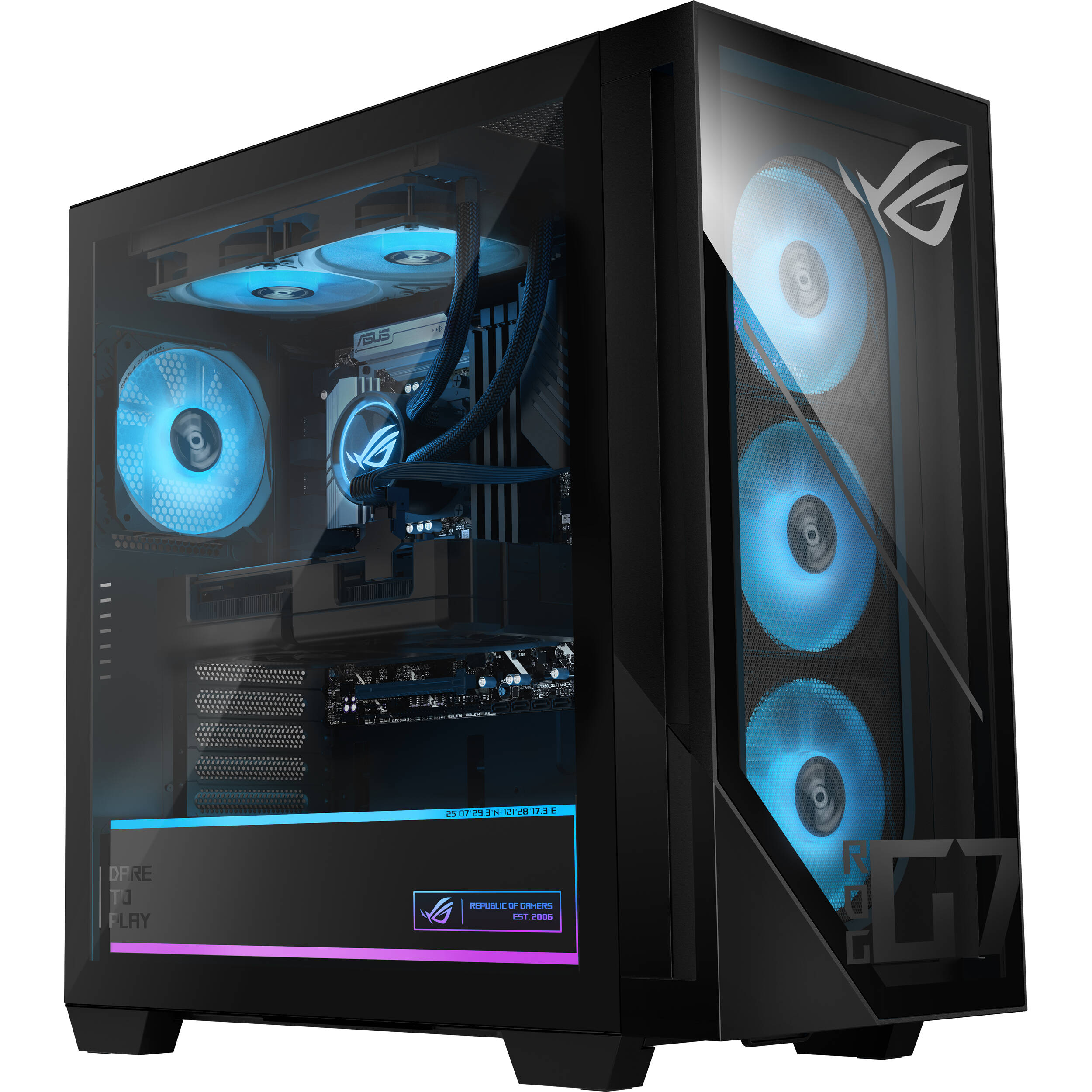 ASUS G Series black desktop tower with Core Ultra 7 265F, RTX 5070, 16 GB RAM, and 1 TB SSD — view 9