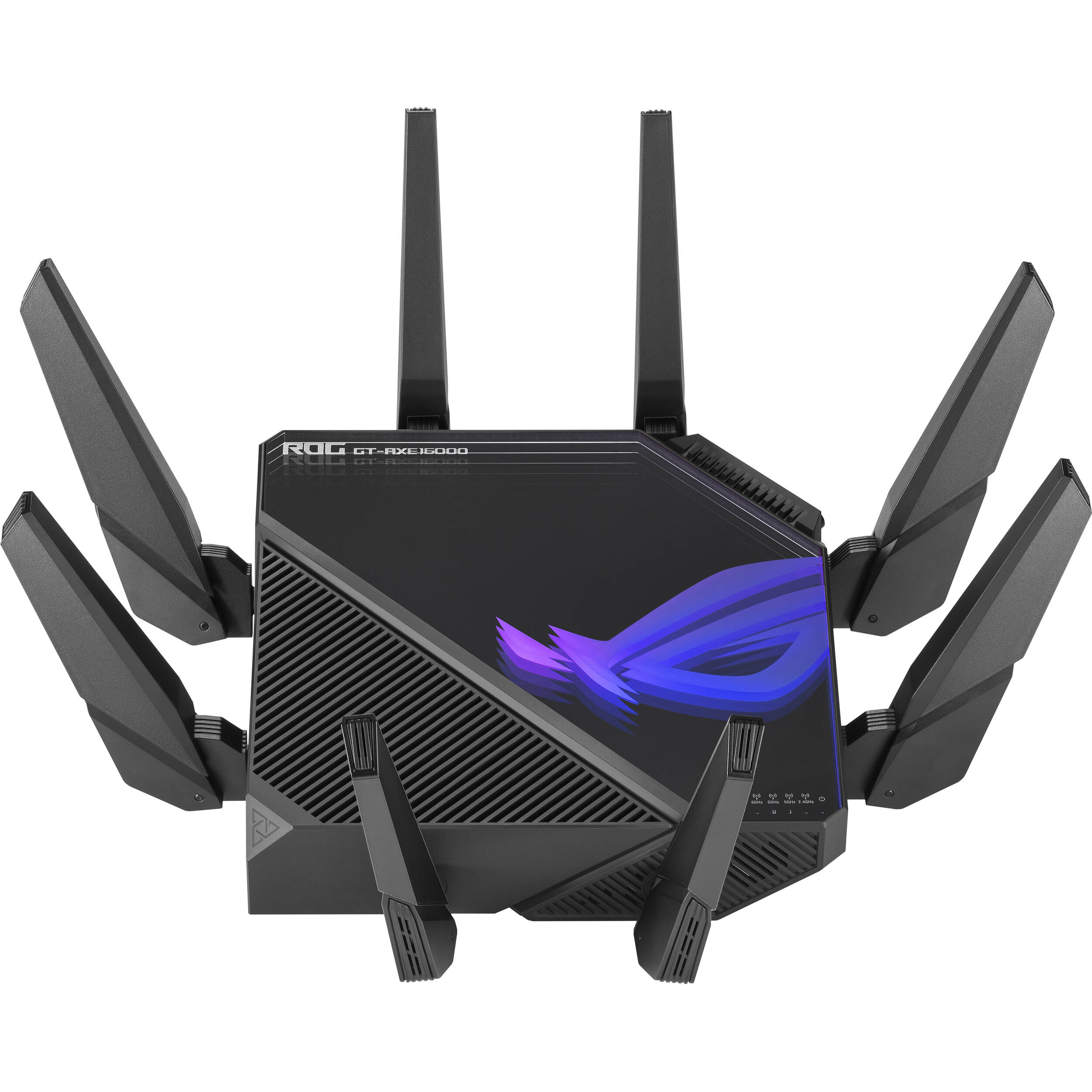 ASUS ROG Rapture GT-AXE16000 quad-band WiFi 6E gaming router with 10 Gigabit Ethernet — view 2