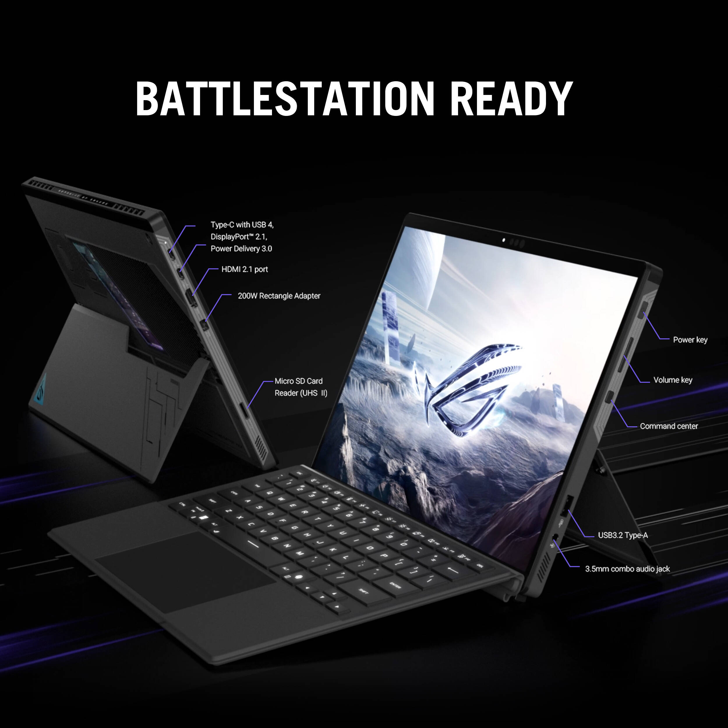 ASUS 13.4-inch ROG Flow laptop with Ryzen AI Max+ 395, 32 GB RAM, 1 TB SSD, and touch display — view 17