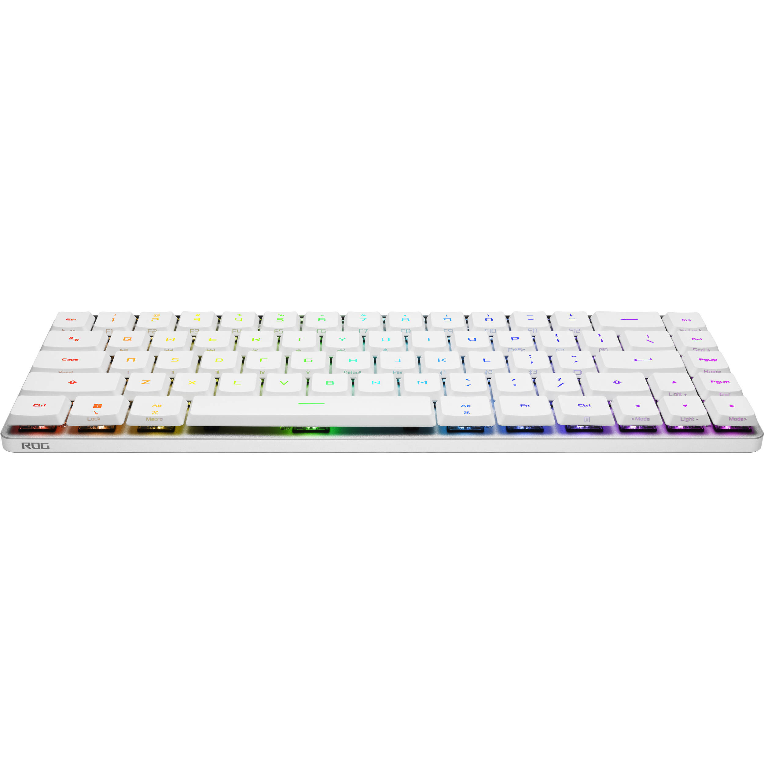 ASUS ROG Falchion RX Low Profile 65% wireless gaming keyboard with touch panel and protective cover — view 2