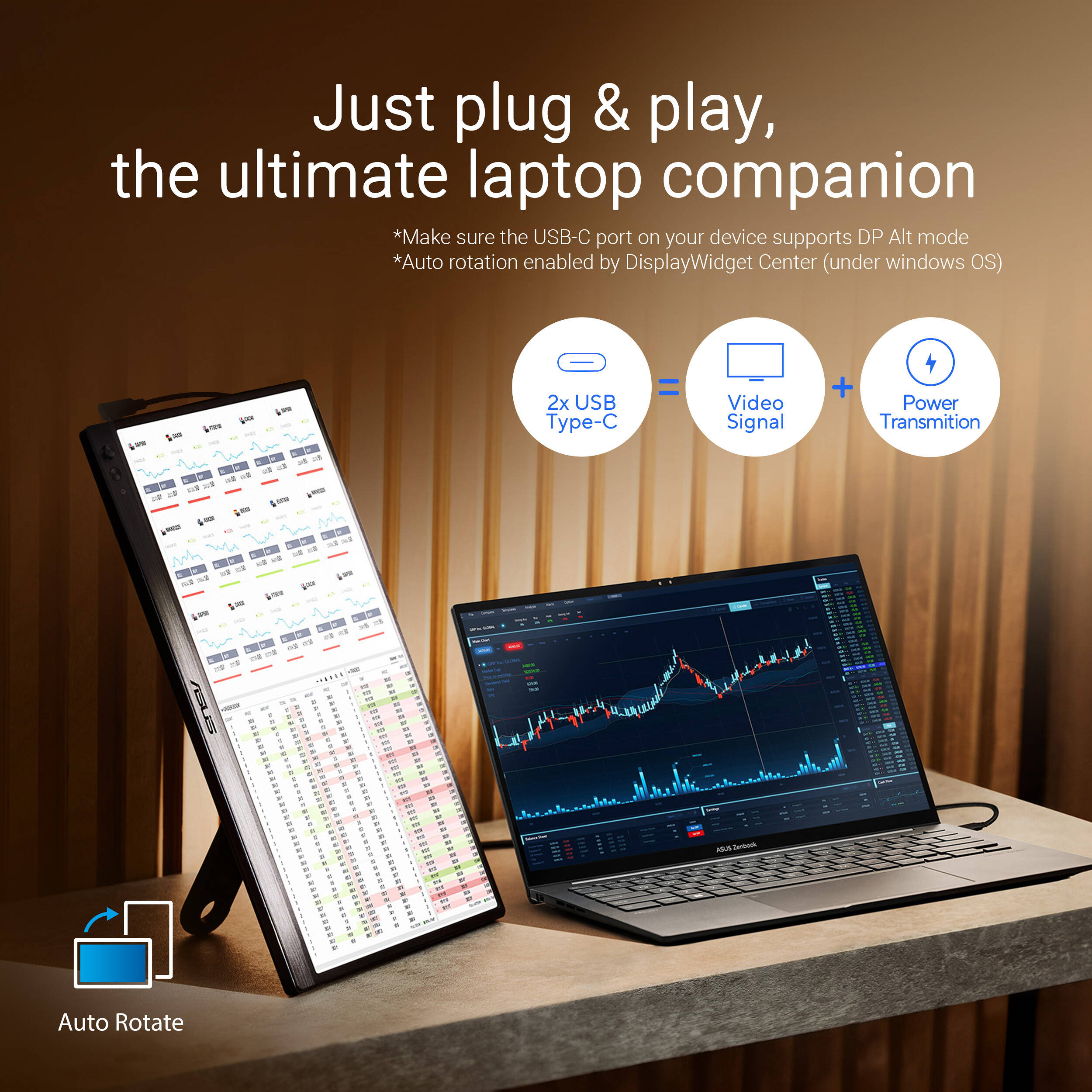 ASUS ZenScreen MB169CK 16-inch portable Full HD IPS monitor with dual USB-C and 360-degree kickstand — view 17
