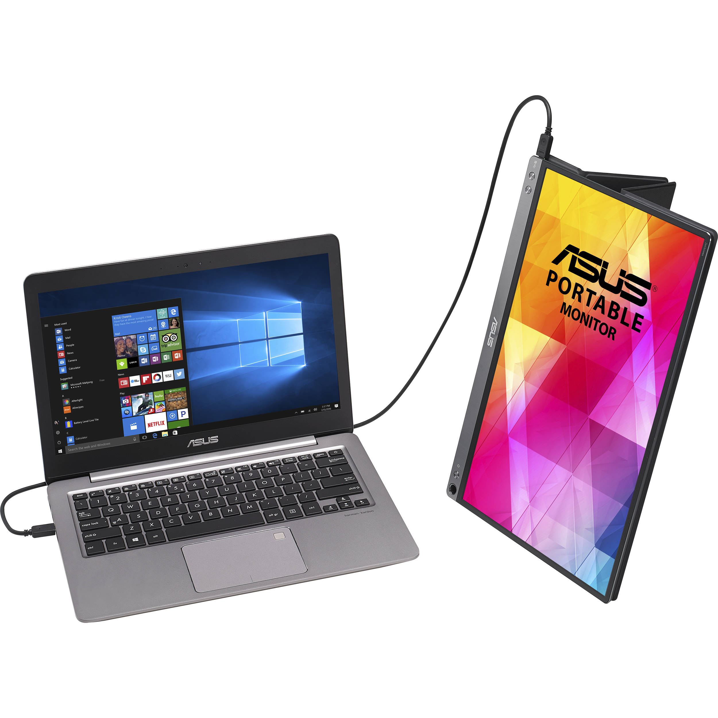 ASUS MB16AC 15.6-inch portable IPS monitor with USB-C connection — view 16