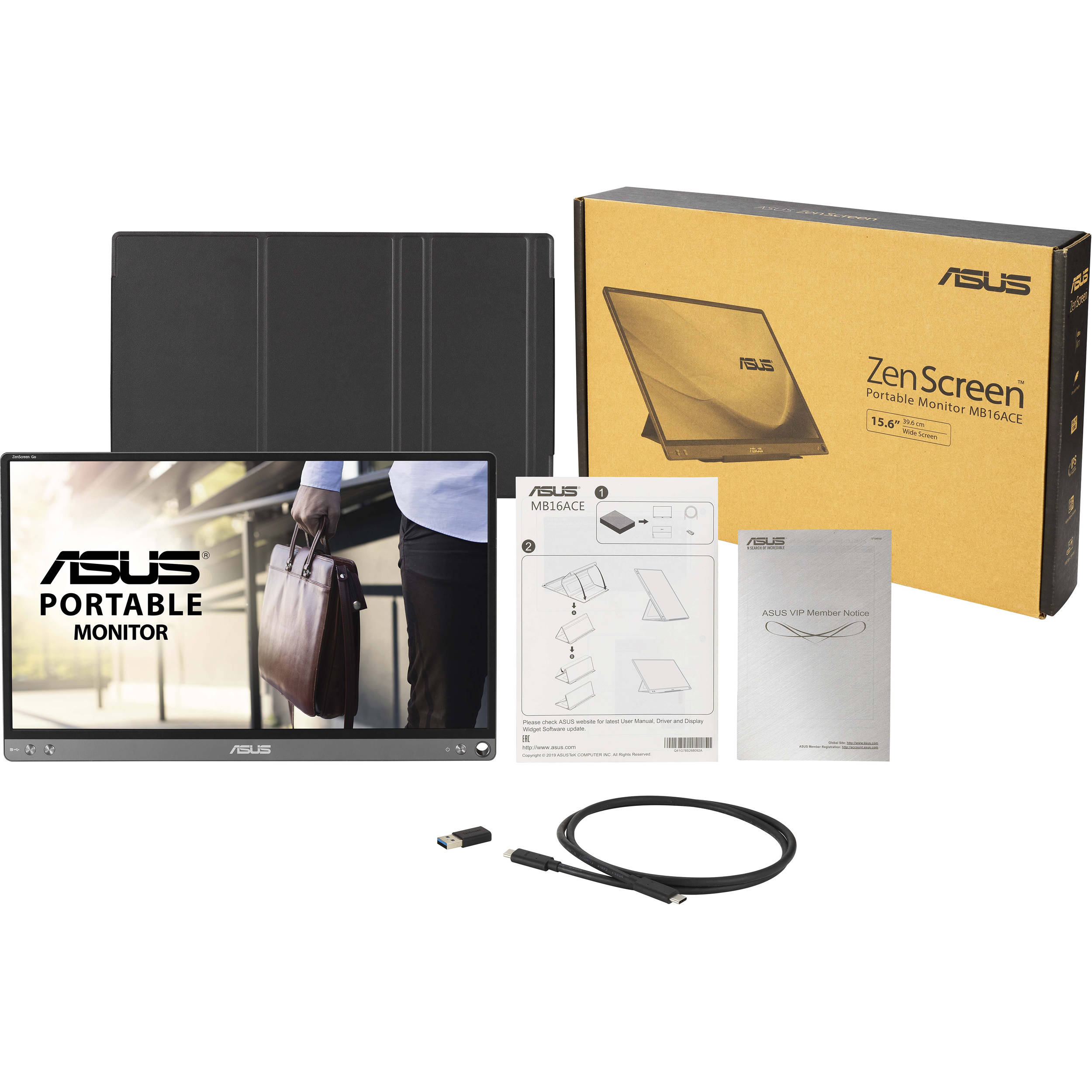 ASUS ZenScreen MB16ACE 15.6-inch portable USB-C monitor with slim profile — view 6