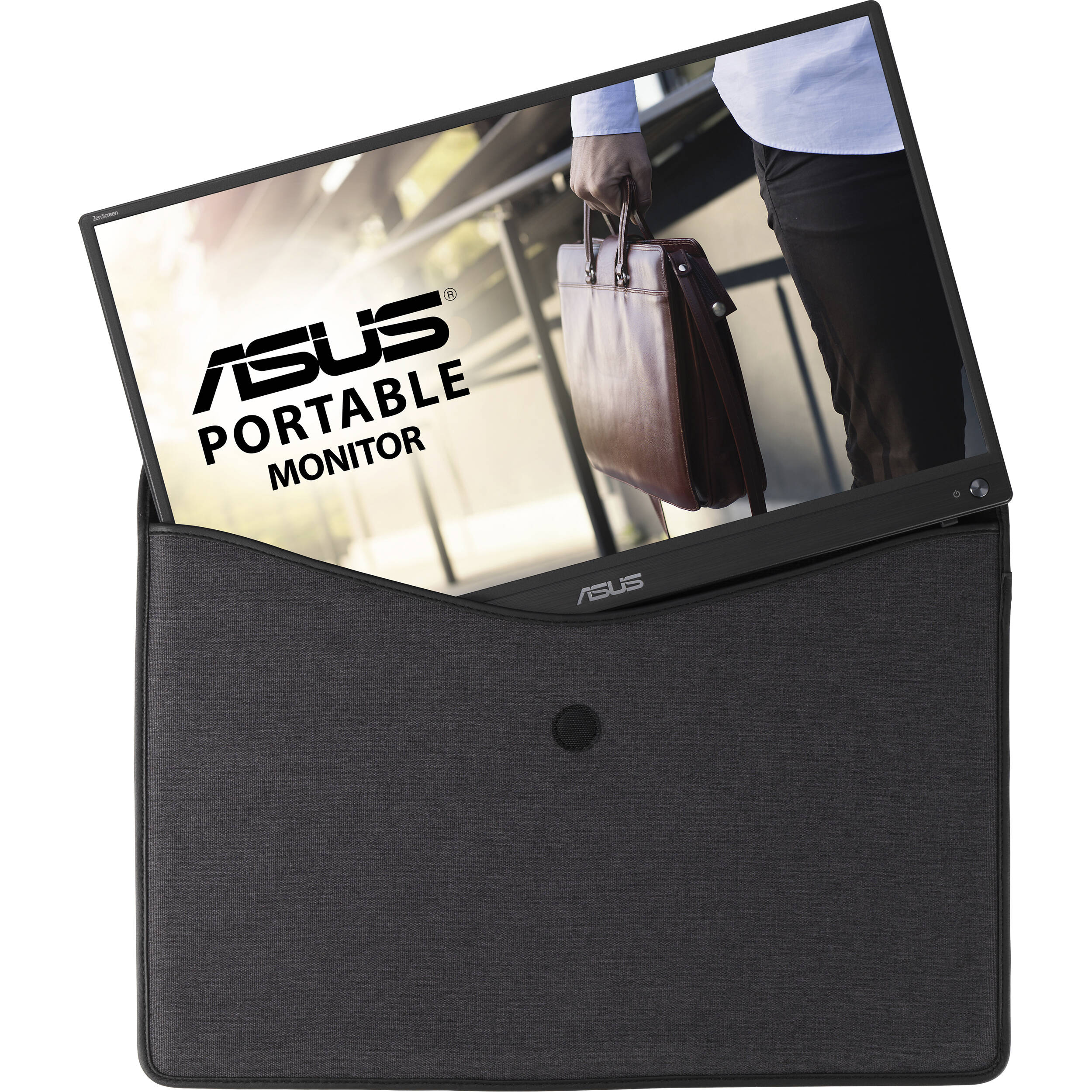 ASUS ZenScreen MB16ACV 15.6-inch portable monitor in silver with USB-C connectivity — view 10