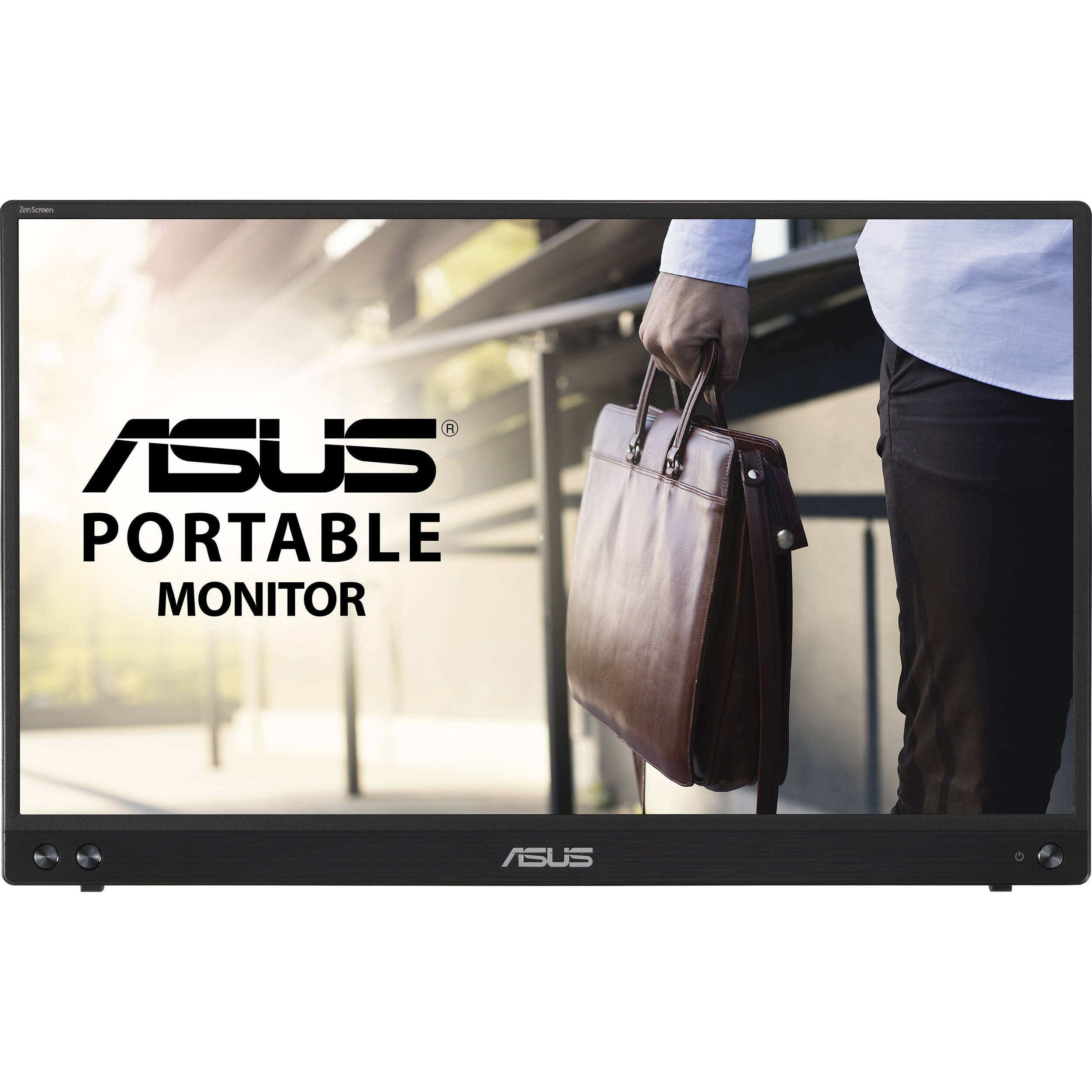 ASUS ZenScreen MB16ACV 15.6-inch portable monitor in silver with USB-C connectivity — view 2