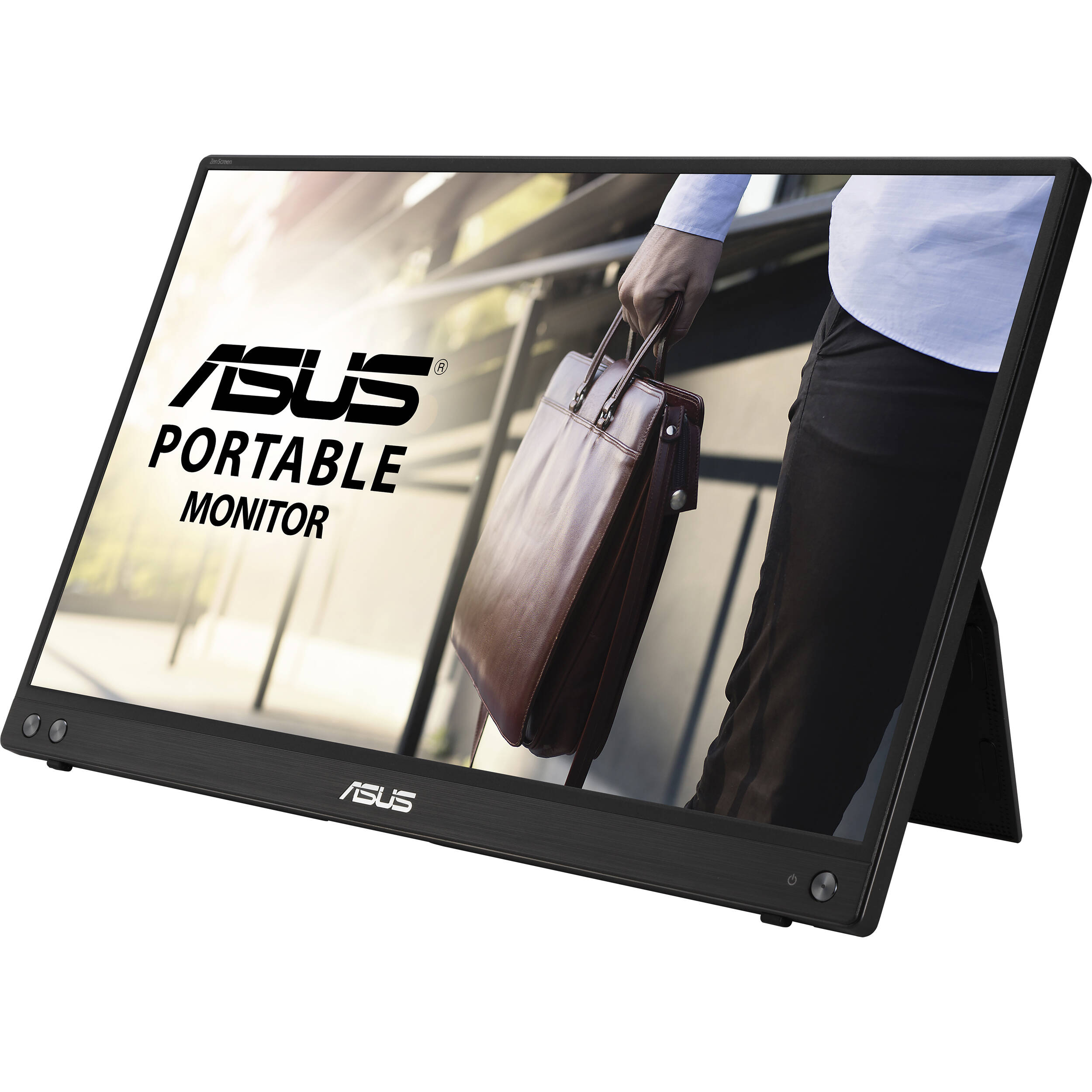 ASUS ZenScreen MB16ACV 15.6-inch portable monitor in silver with USB-C connectivity — view 3