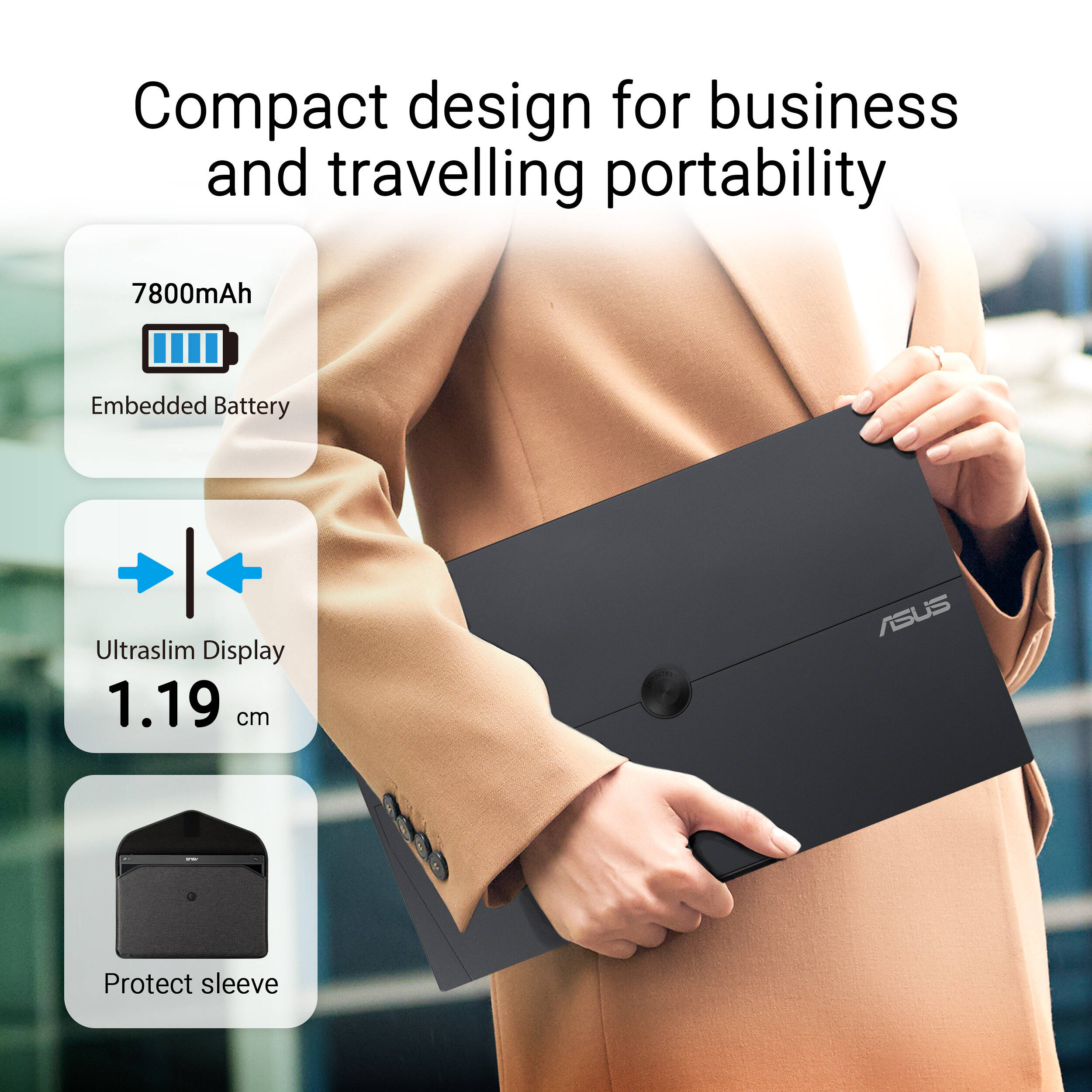 ASUS MB16AMTR 15.6-inch portable touch monitor with Full HD IPS display and USB-C — view 12