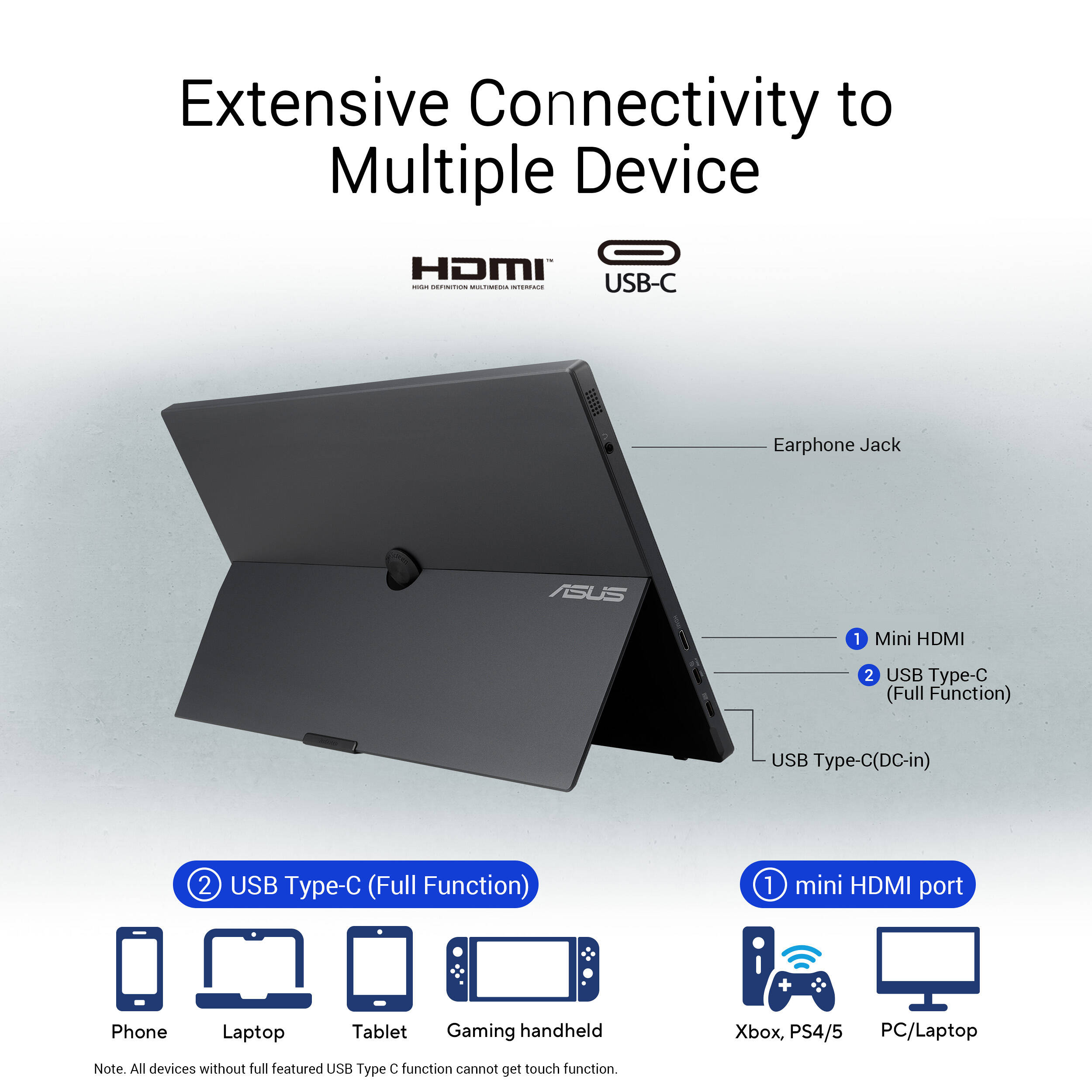ASUS MB16AMTR 15.6-inch portable touch monitor with Full HD IPS display and USB-C — view 13