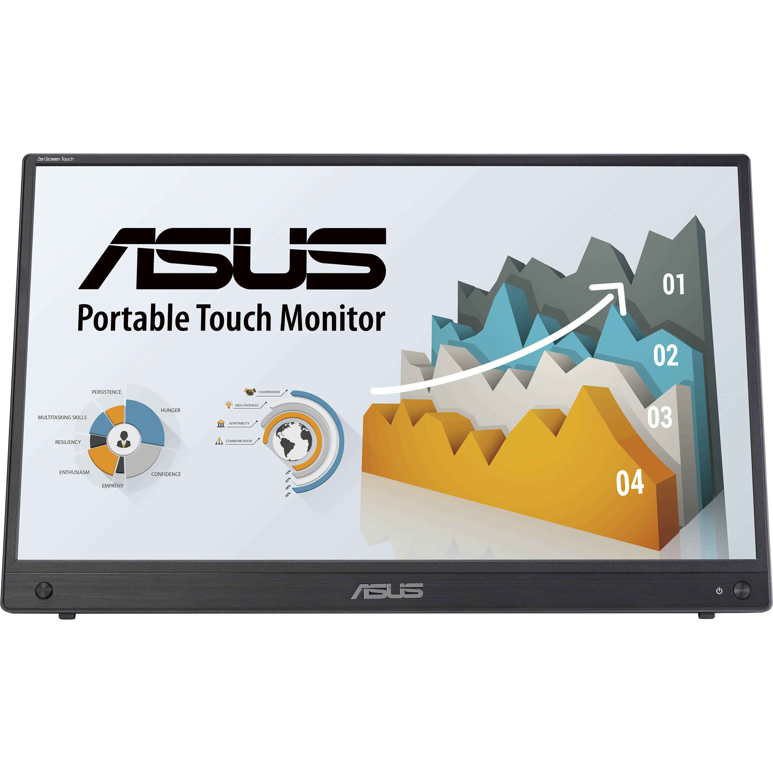ASUS MB16AMTR 15.6-inch portable touch monitor with Full HD IPS display and USB-C — view 2