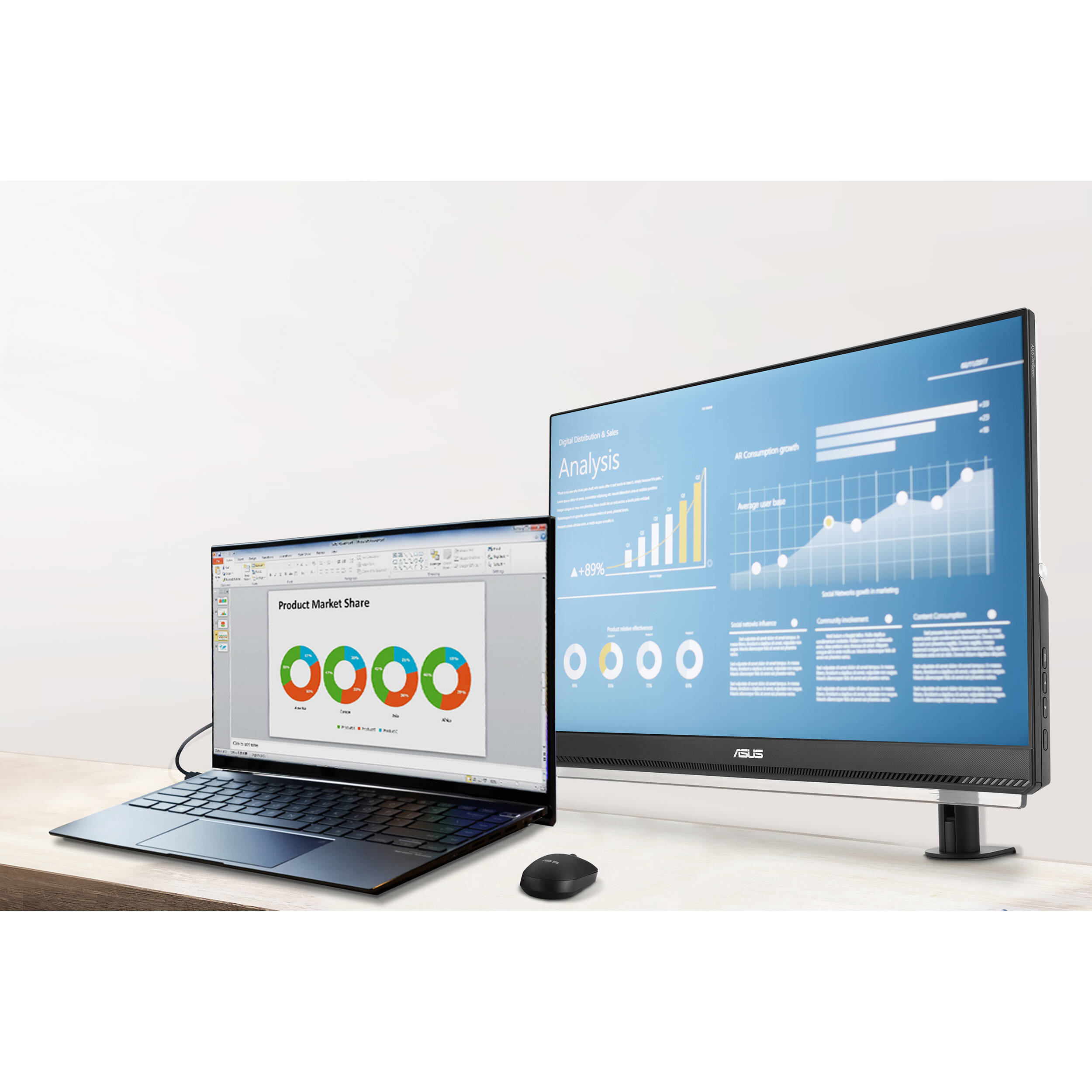 ASUS ZenScreen MB249C portable 23.8-inch Full HD monitor with USB-C and multi-stand design — view 20