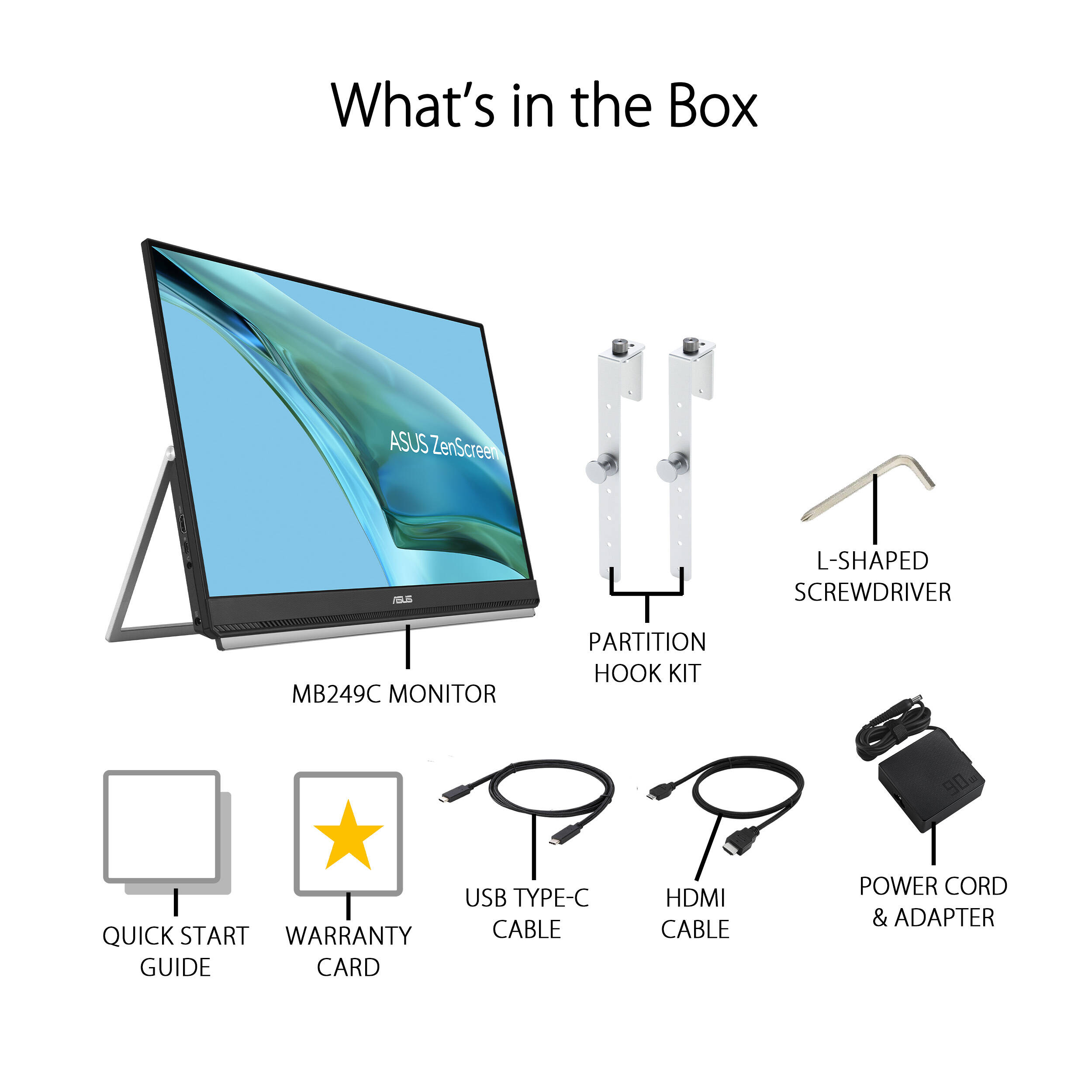 ASUS ZenScreen MB249C portable 23.8-inch Full HD monitor with USB-C and multi-stand design — view 8