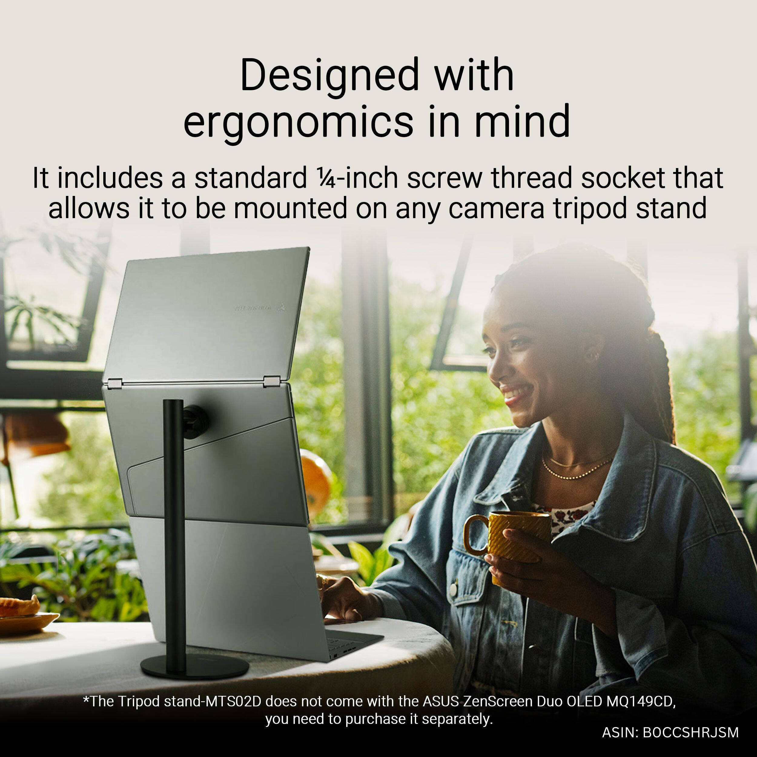 ASUS ZenScreen Duo OLED 360 MQ149CD foldable portable monitor with dual 14-inch OLED displays — view 21