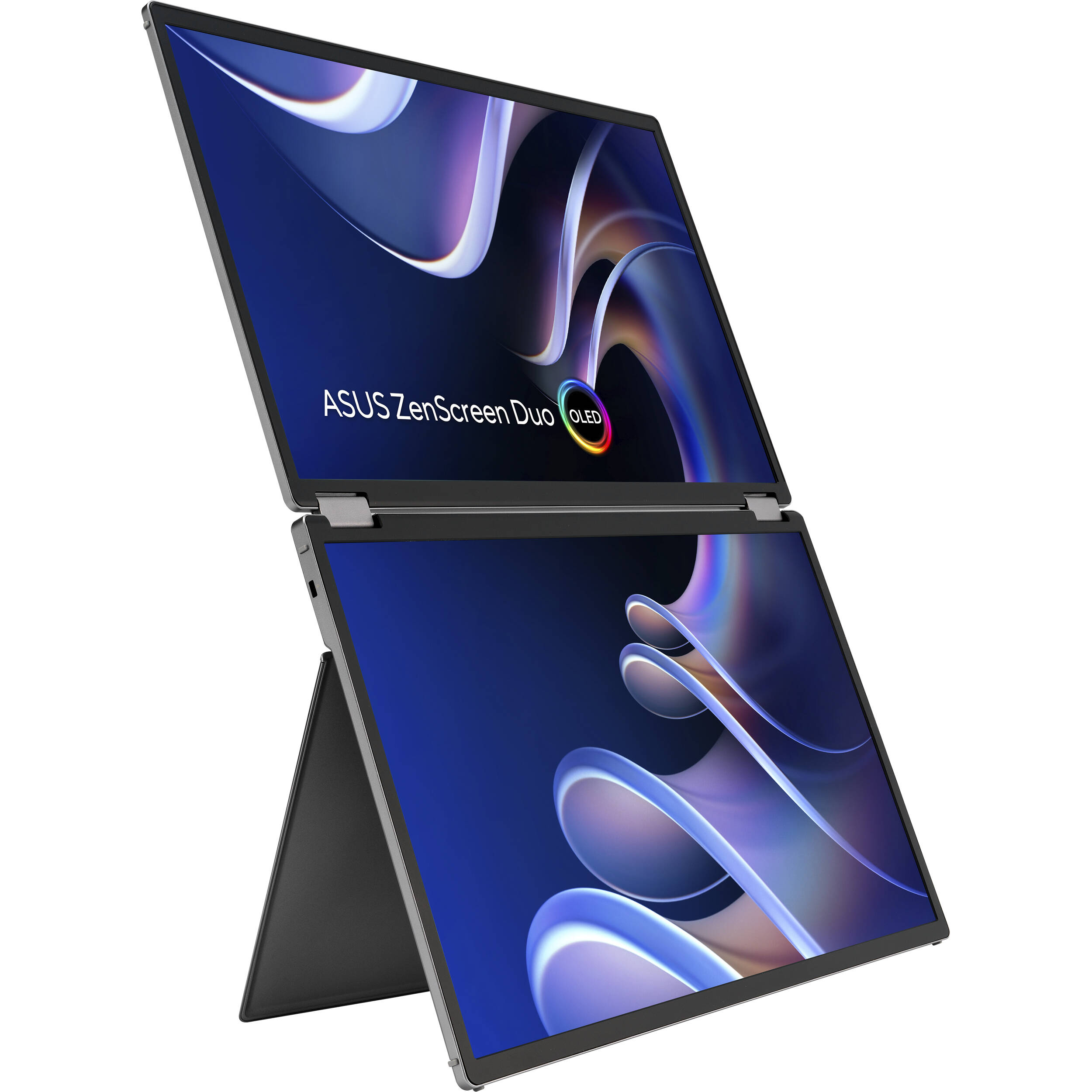 ASUS ZenScreen Duo OLED 360 MQ149CD foldable portable monitor with dual 14-inch OLED displays — view 3