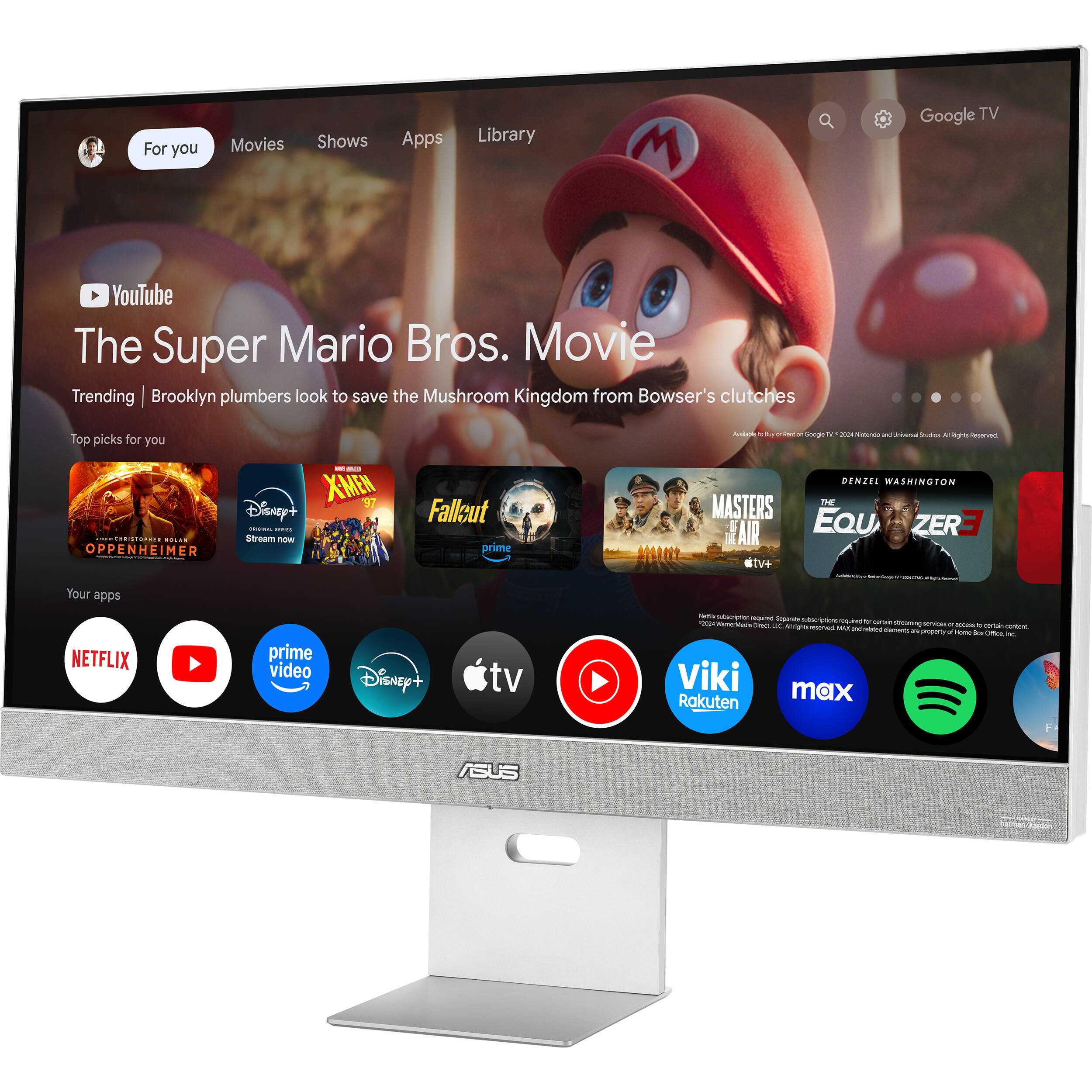 ASUS MS32UC 31.5-inch 4K USB-C smart monitor with Google TV and Harman Kardon speakers — view 3