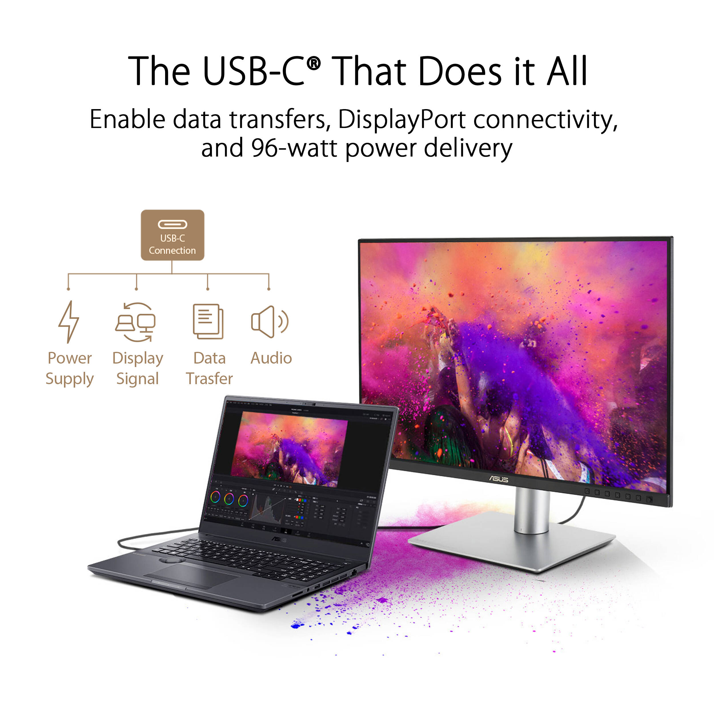 ASUS ProArt Display PA248CRV 24.1-inch IPS monitor with 16:10 aspect ratio and USB-C connectivity — view 15