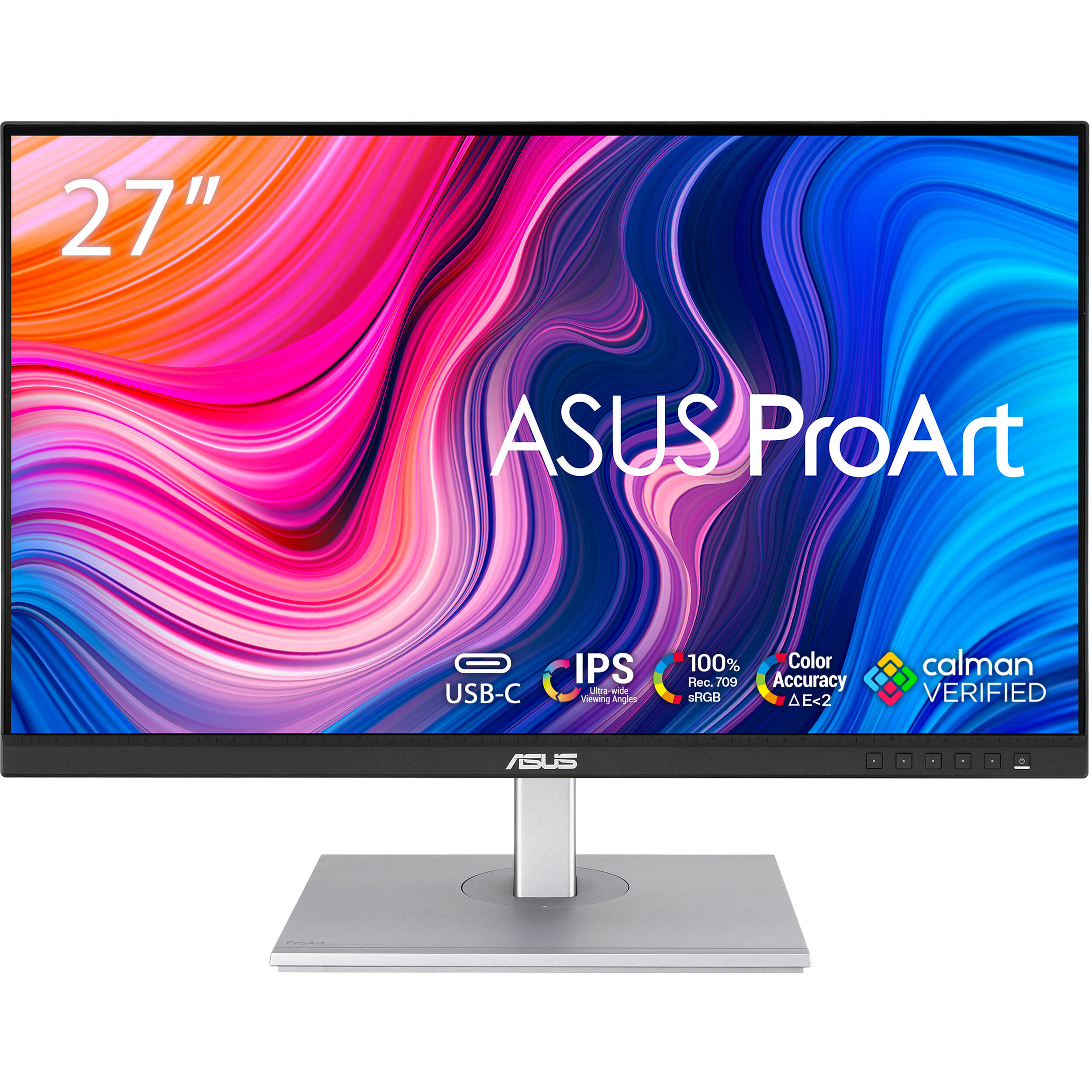 ASUS PA278CV 27-inch WQHD IPS monitor with USB-C, 65 W Power Delivery, and adjustable stand — view 10