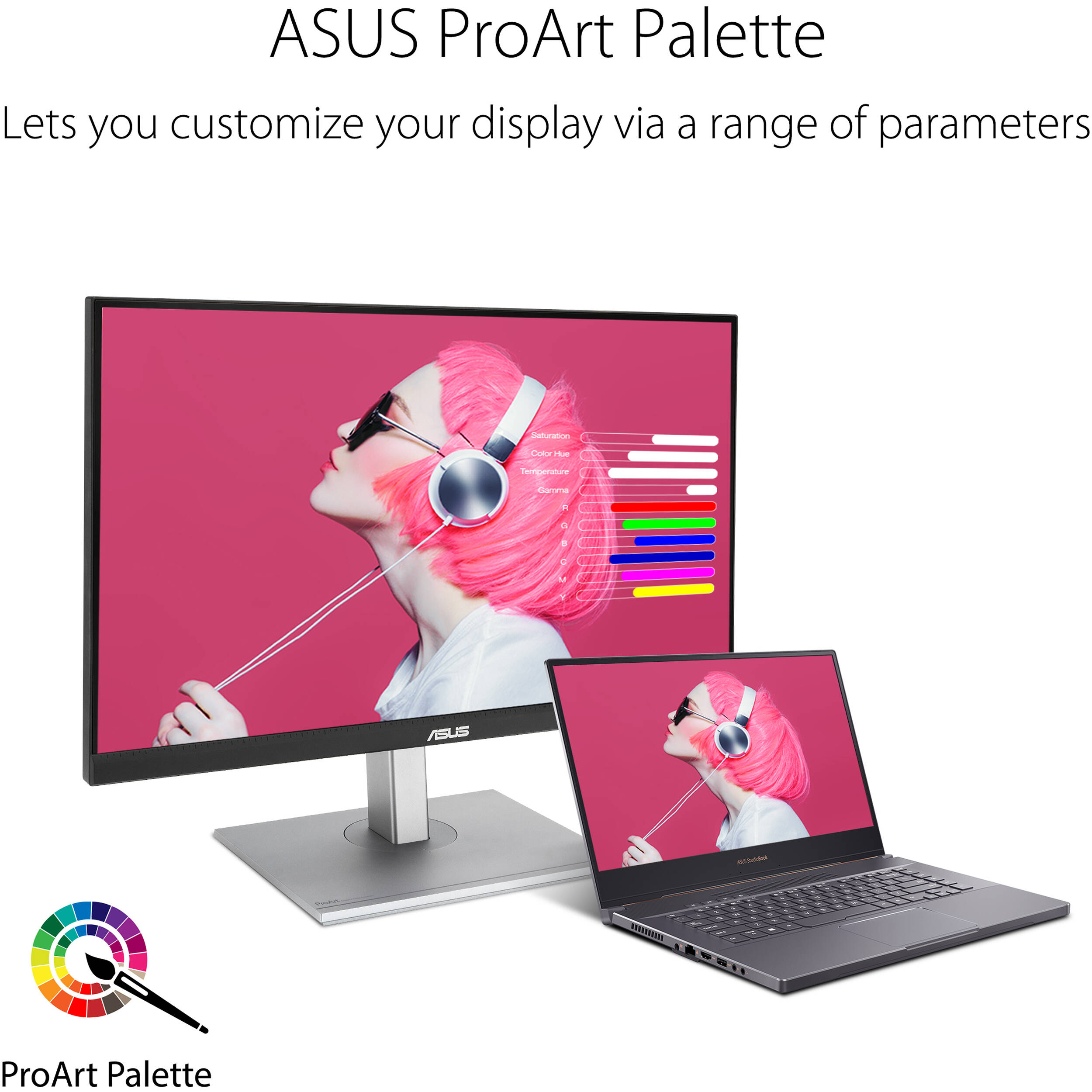ASUS PA278CV 27-inch WQHD IPS monitor with USB-C, 65 W Power Delivery, and adjustable stand — view 15