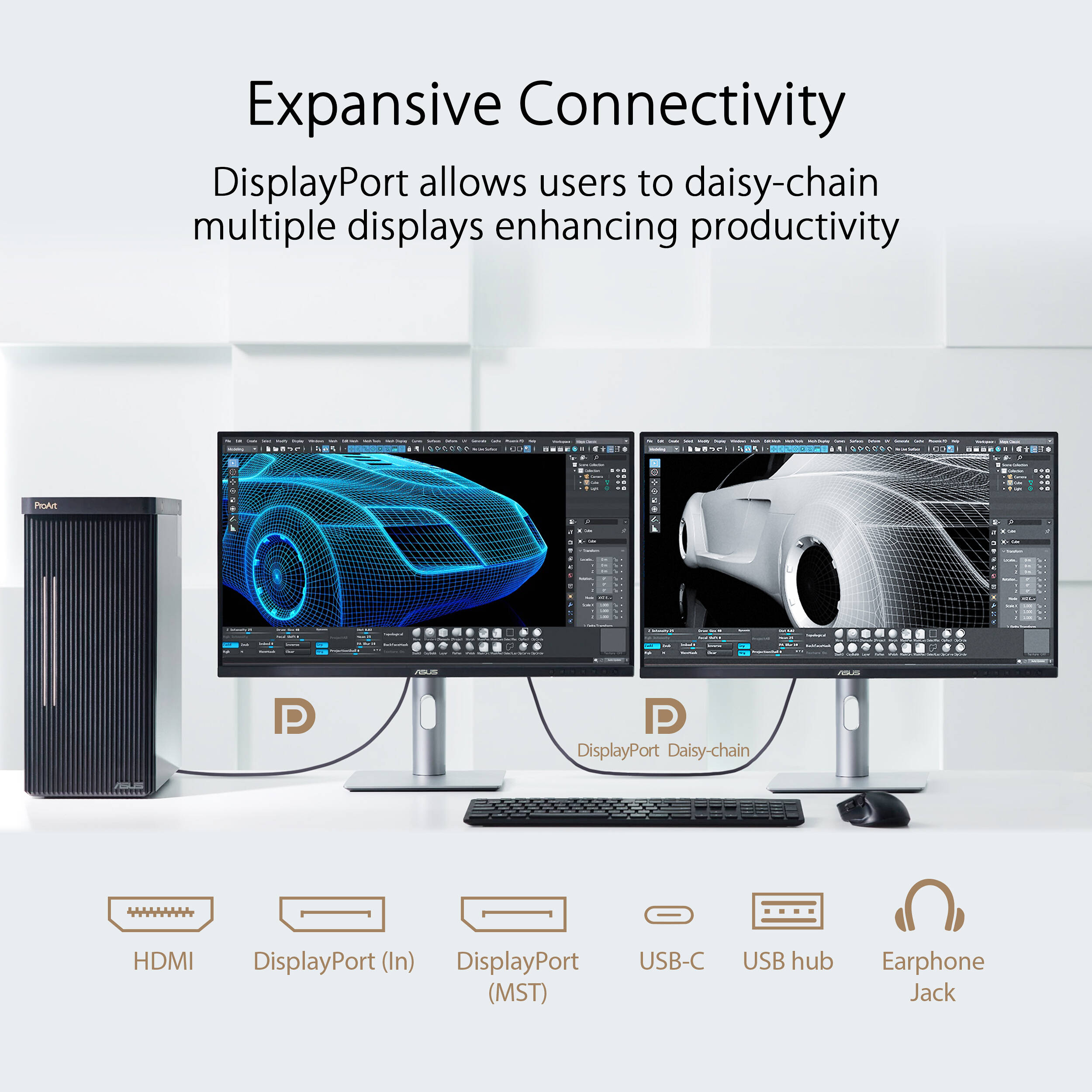 ASUS ProArt PA279CRV 27-inch 4K HDR IPS monitor with USB-C and height-adjustable stand — view 19