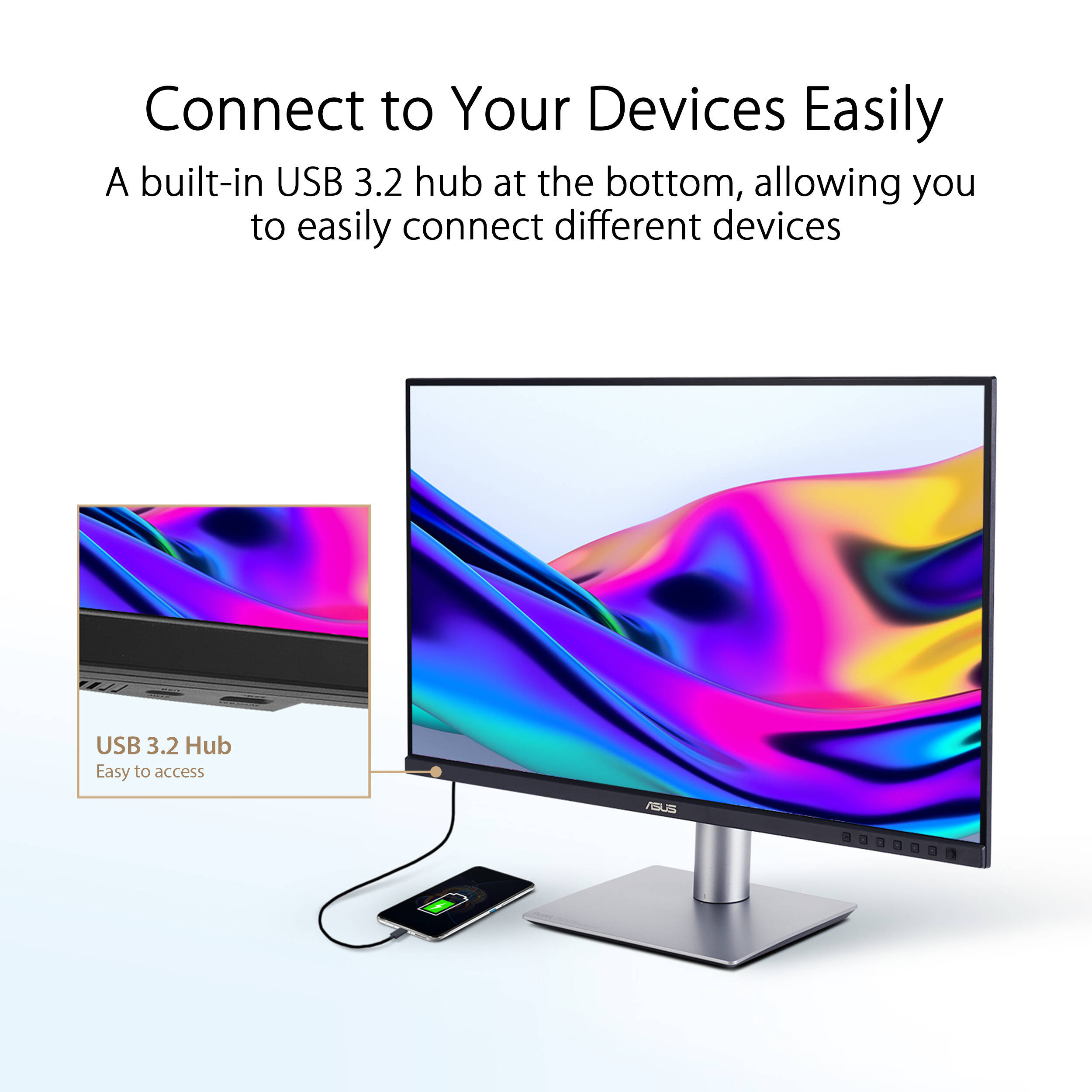 ASUS ProArt PA279CRV 27-inch 4K HDR IPS monitor with USB-C and height-adjustable stand — view 20