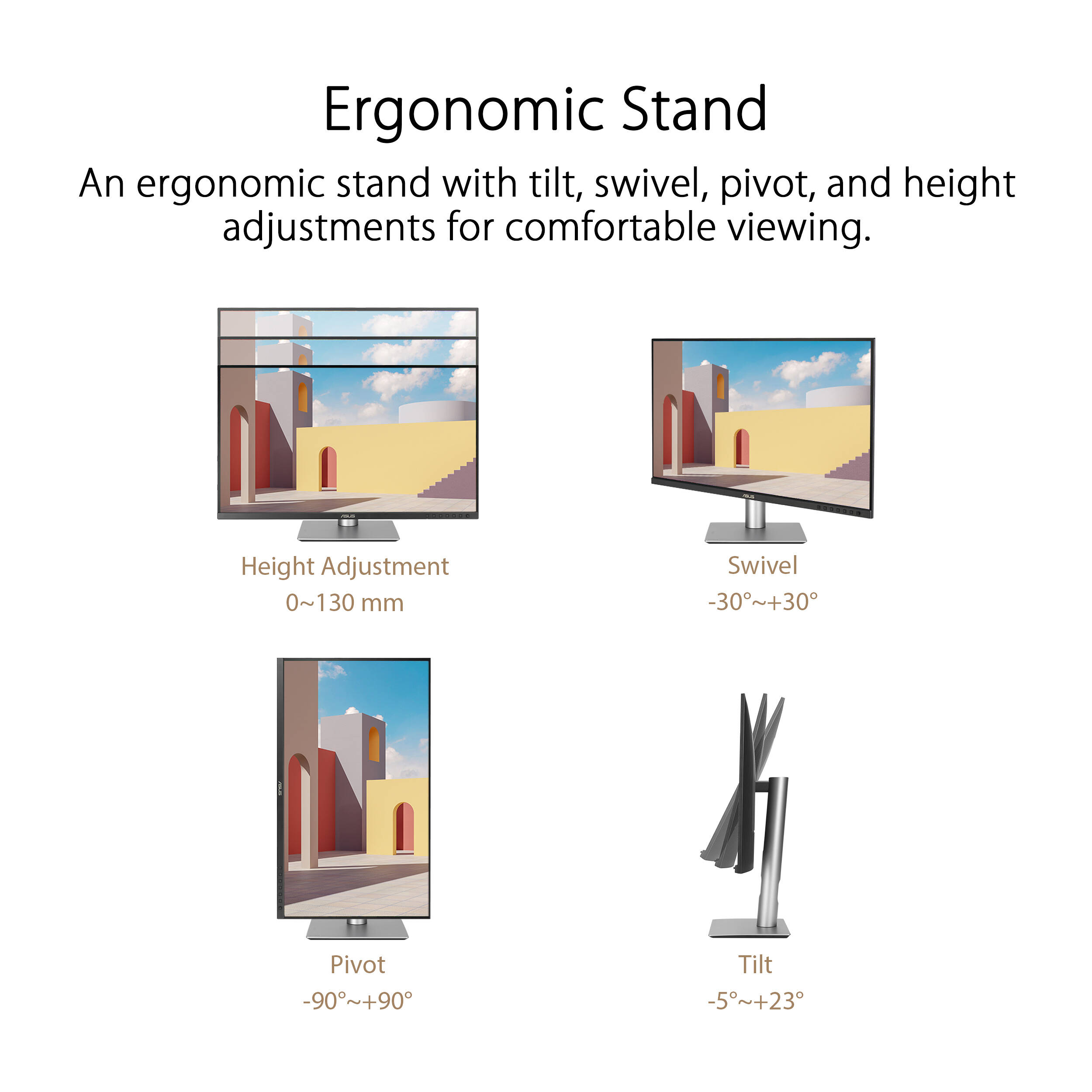 ASUS ProArt PA279CRV 27-inch 4K HDR IPS monitor with USB-C and height-adjustable stand — view 22