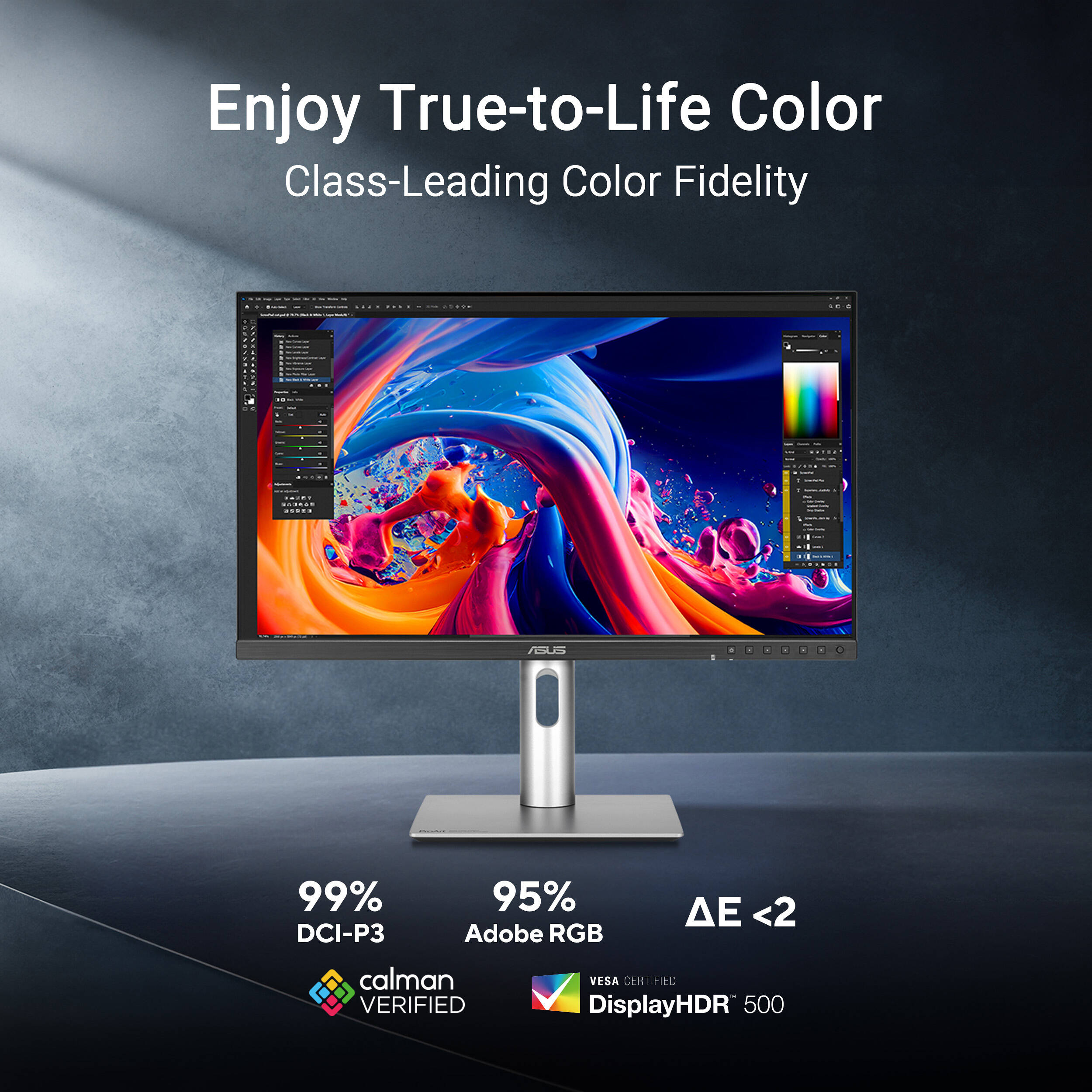 ASUS ProArt PA27JCV 27-inch 5K IPS monitor with slim bezels for professional color-critical work — view 19