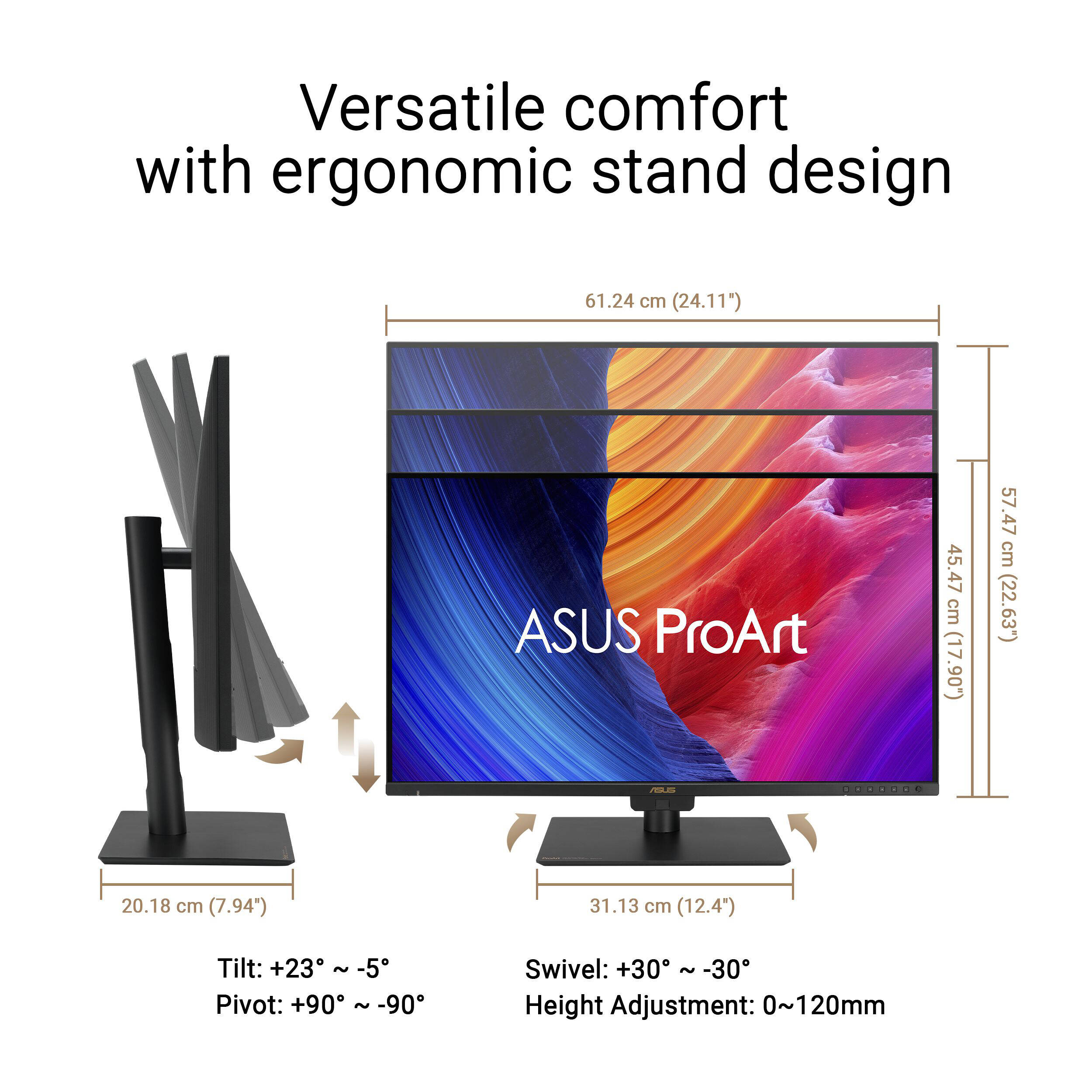 ASUS ProArt Display PA27UCGE 27-inch 4K HDR monitor for color-critical editing — view 13
