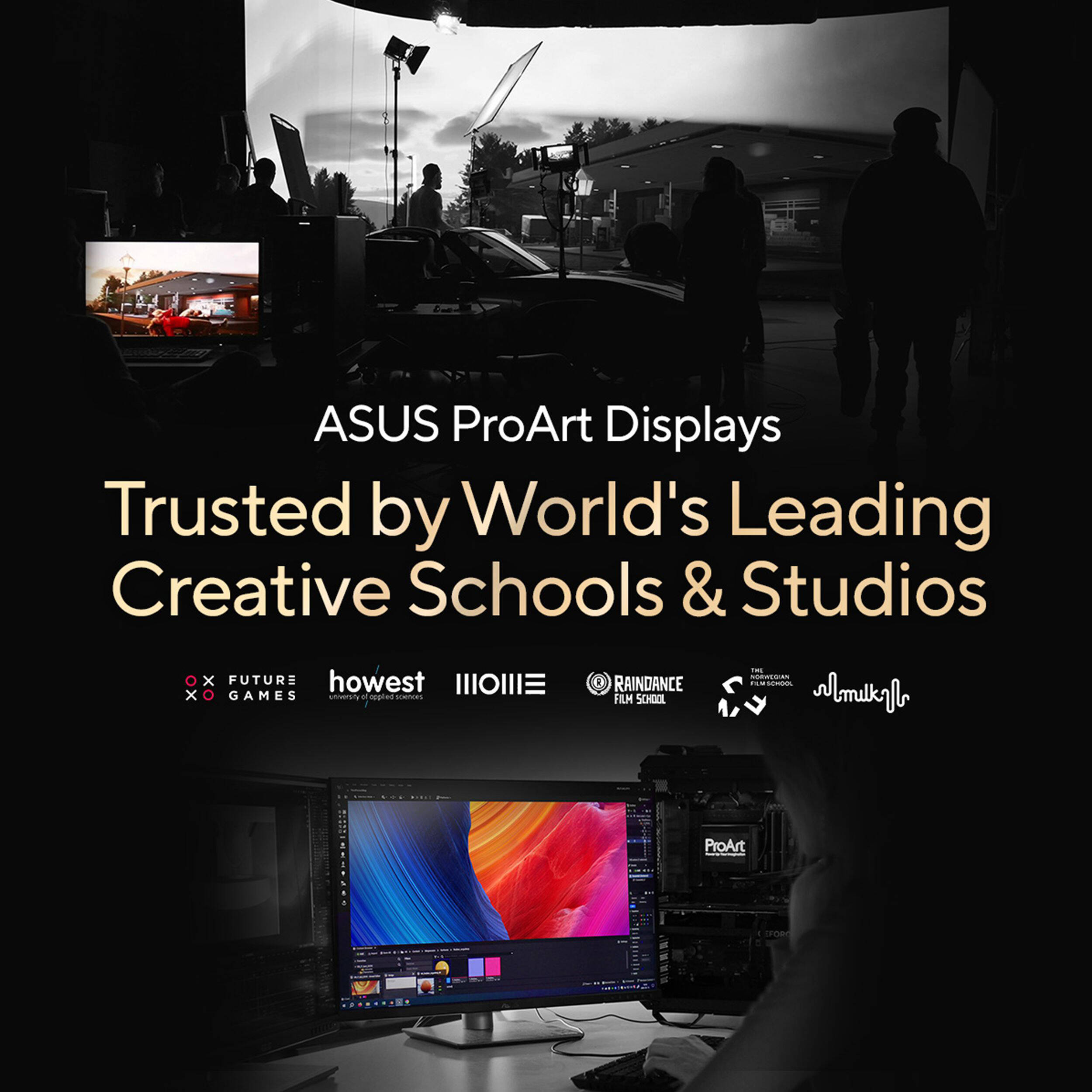 ASUS ProArt Display PA27UCGE 27-inch 4K HDR monitor for color-critical editing — view 14