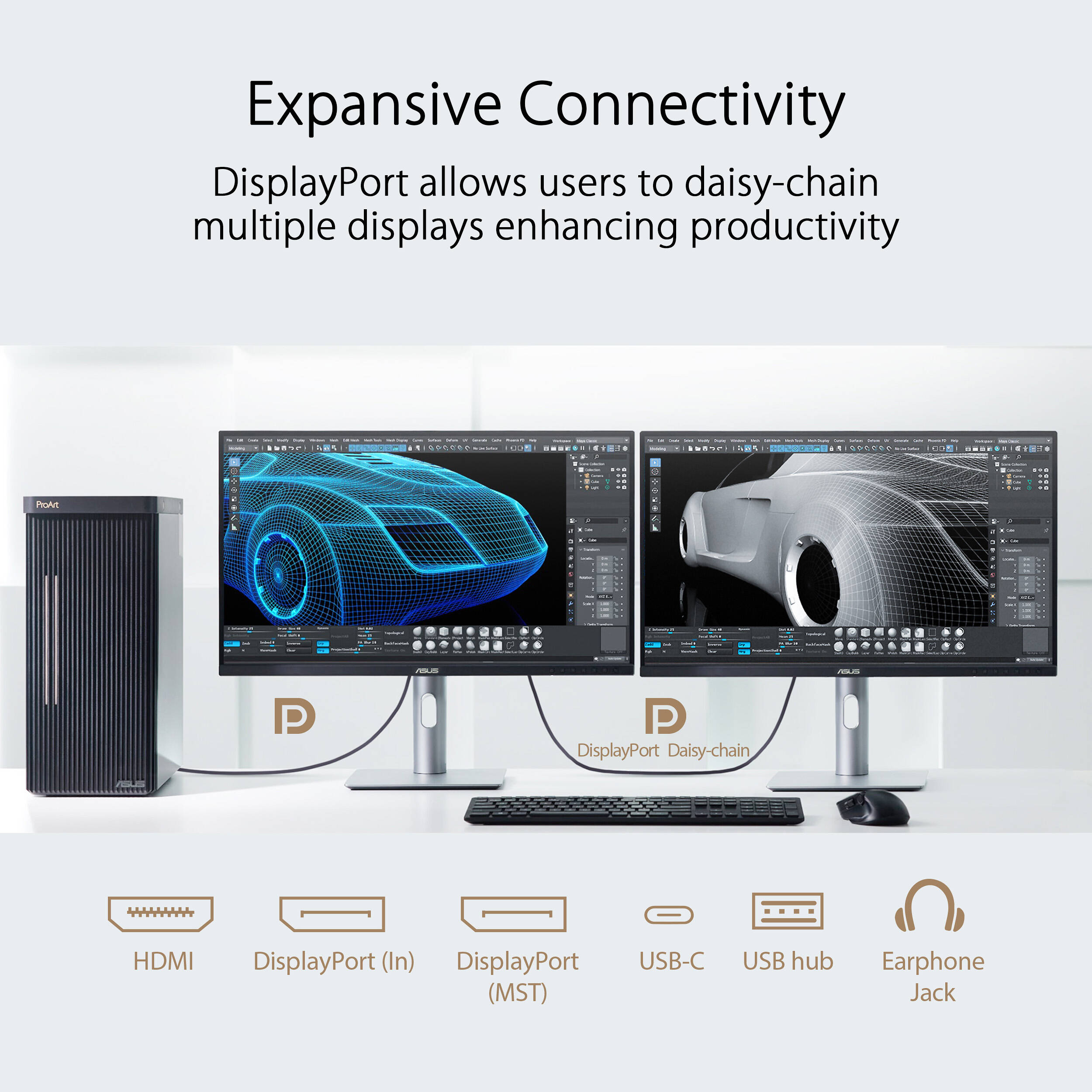 ASUS ProArt Display PA329CRV 32-inch 4K IPS monitor with USB-C and ergonomic stand — view 18