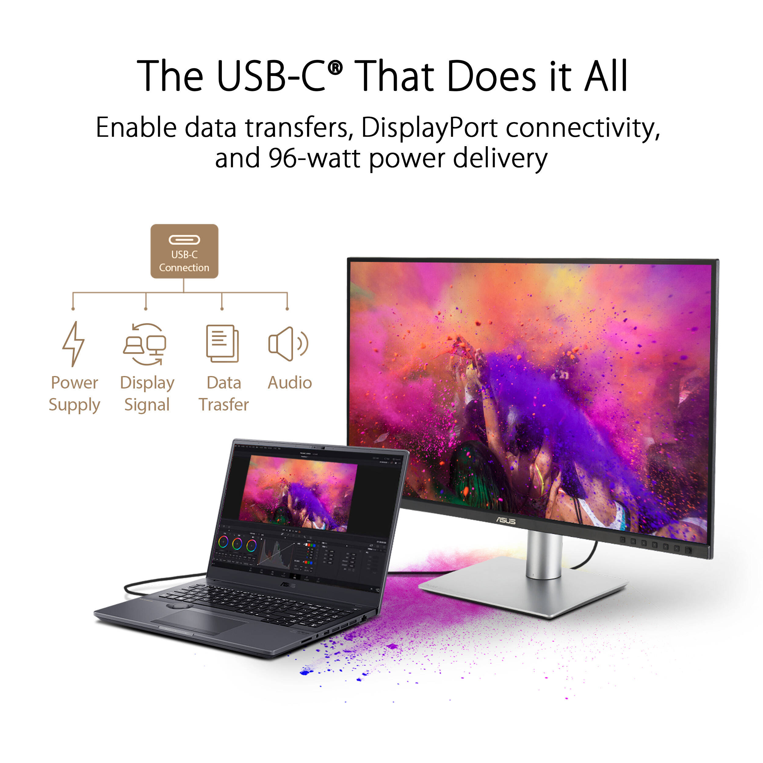 ASUS ProArt Display PA329CRV 32-inch 4K IPS monitor with USB-C and ergonomic stand — view 19