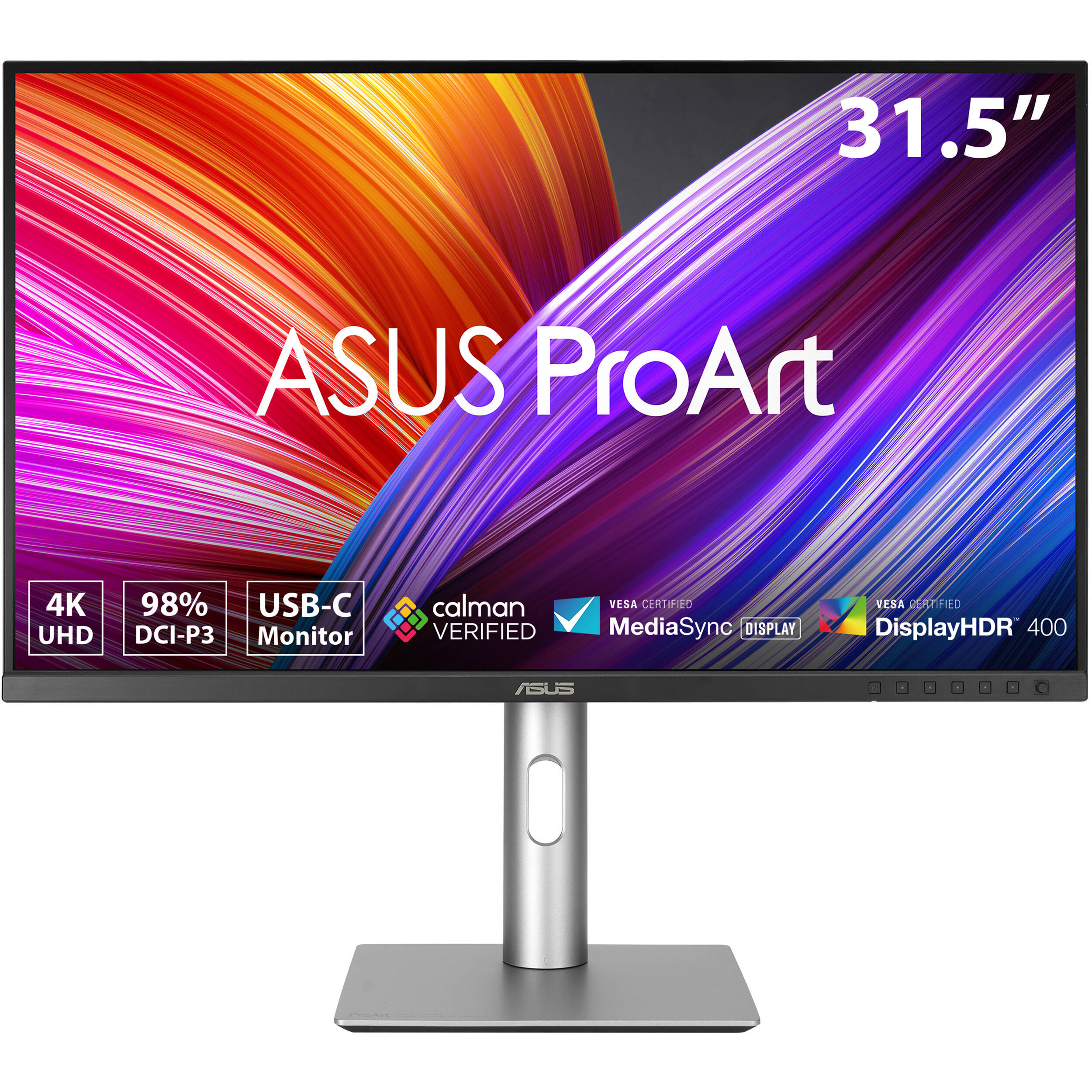 ASUS ProArt Display PA329CRV 32-inch 4K IPS monitor with USB-C and ergonomic stand — view 2