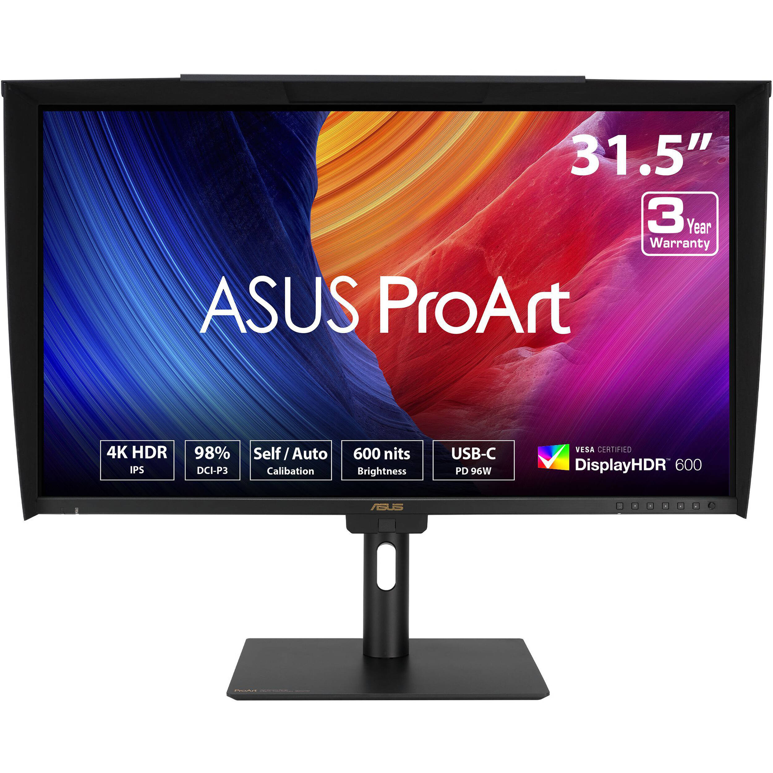 ASUS ProArt PA32UCE 31.5-inch 4K HDR professional monitor for color grading and editing — view 2