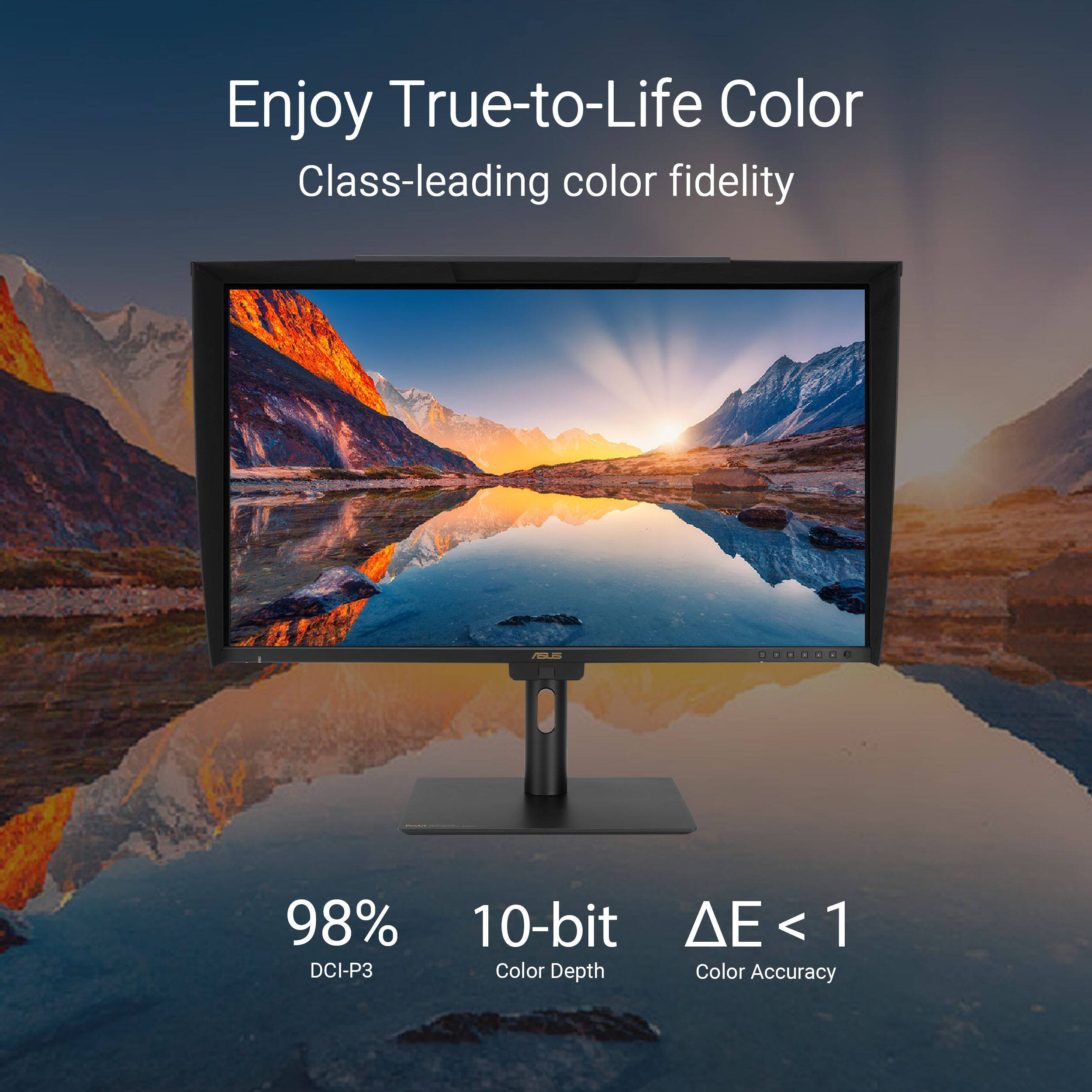 ASUS ProArt PA32UCE 31.5-inch 4K HDR professional monitor for color grading and editing — view 20