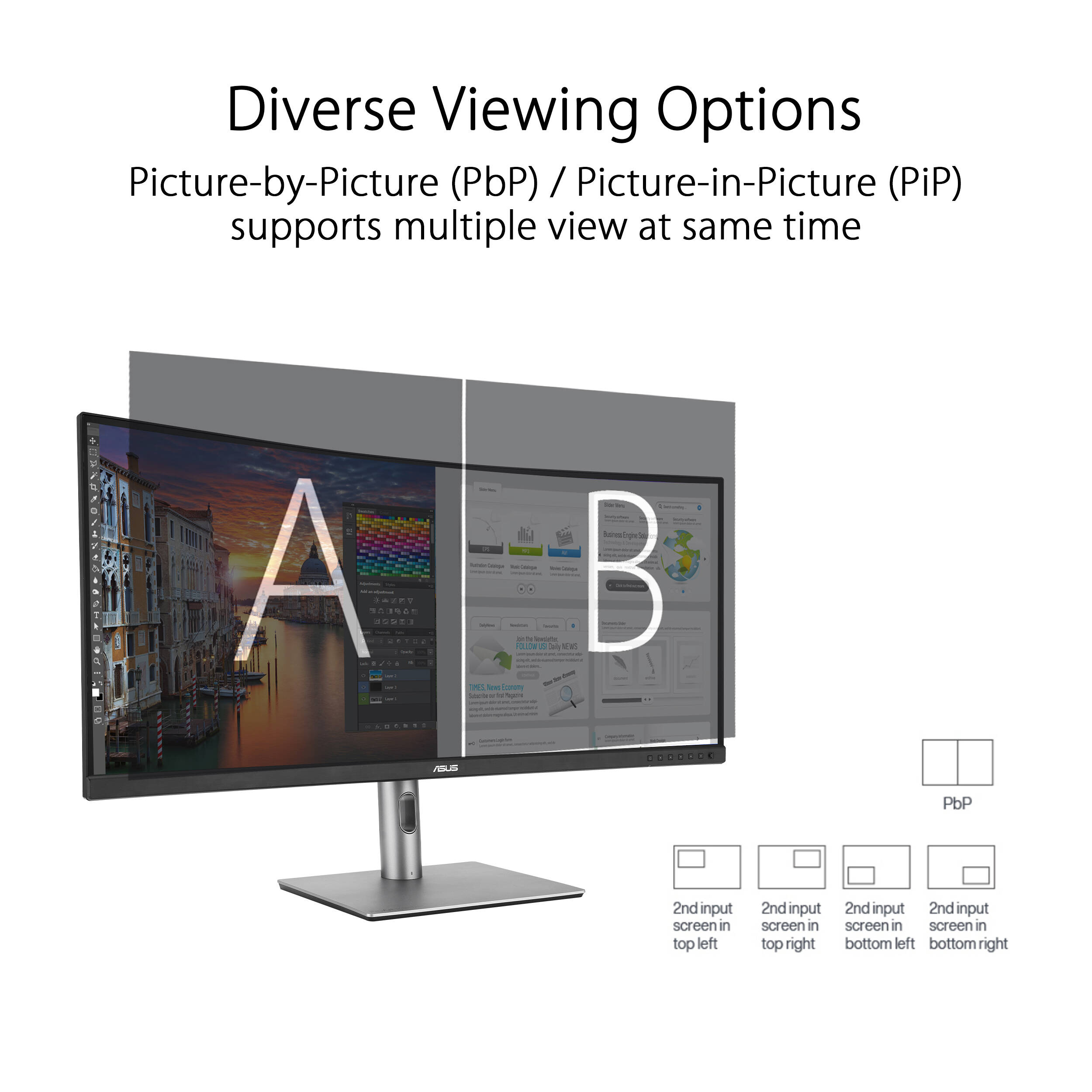 ASUS PA34VCNV 34-inch curved ultrawide WQHD monitor for multitasking and wide workflows — view 15
