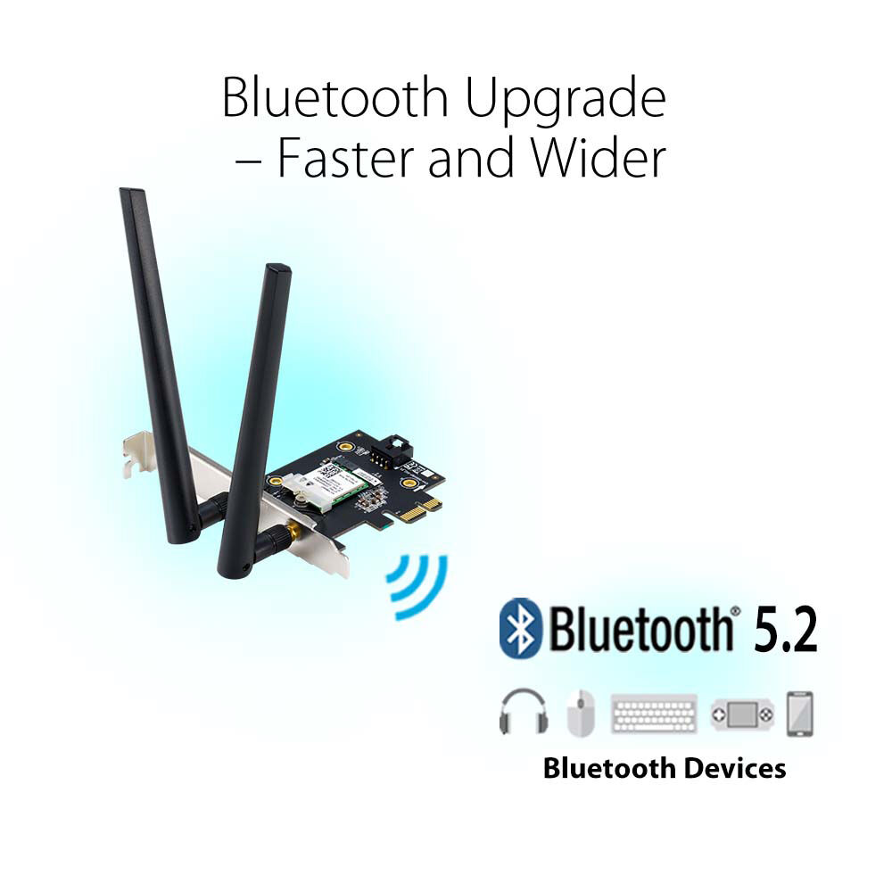 ASUS PCE-AX1800 internal PCIe Wi-Fi 6 and Bluetooth 5.2 wireless adapter — view 8