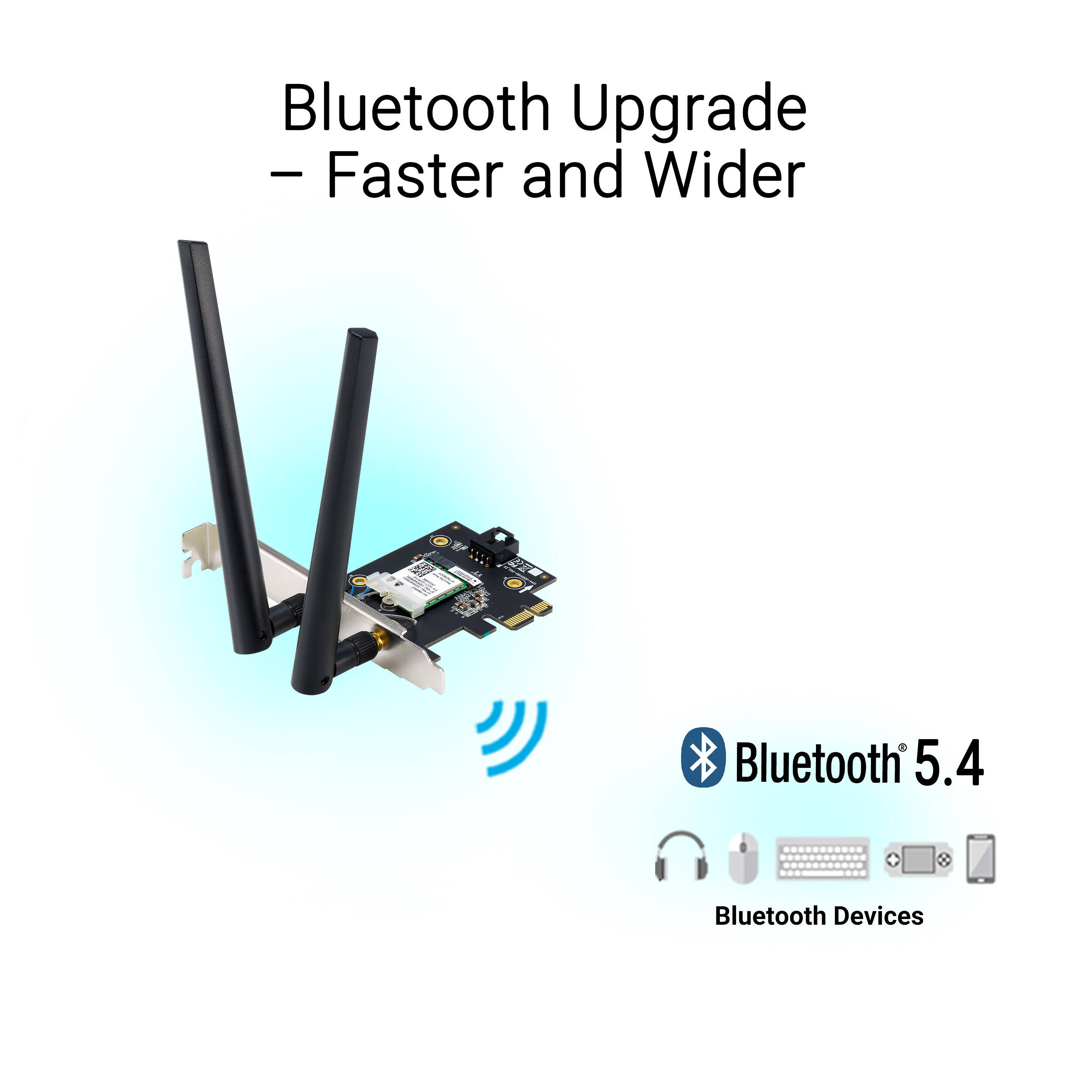 ASUS PCE-BE6500 internal PCIe Wi-Fi 7 adapter with Bluetooth 5.4 — view 5
