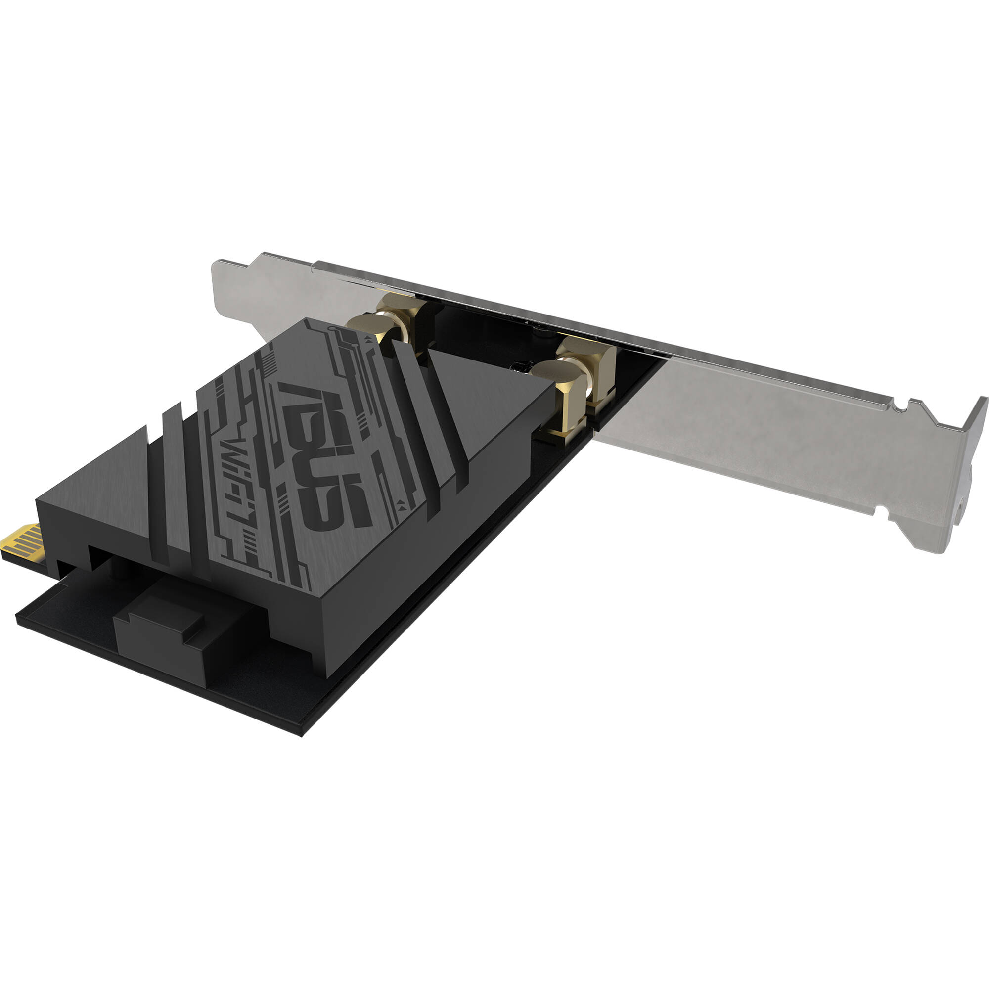ASUS PCE-BE92BT WiFi 7 PCI-E wireless adapter with dual external antennas — view 3
