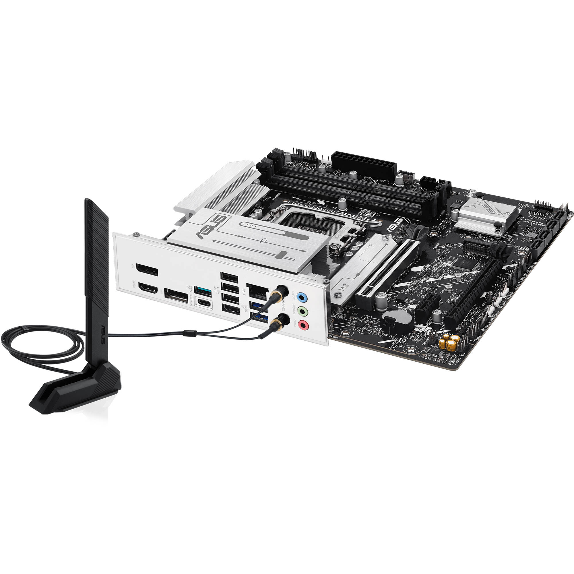 ASUS PRIME B860M-A WIFI-CSM microATX motherboard with LGA 1851, DDR5, WiFi 6E, and PCIe 5.0 x16 — view 7