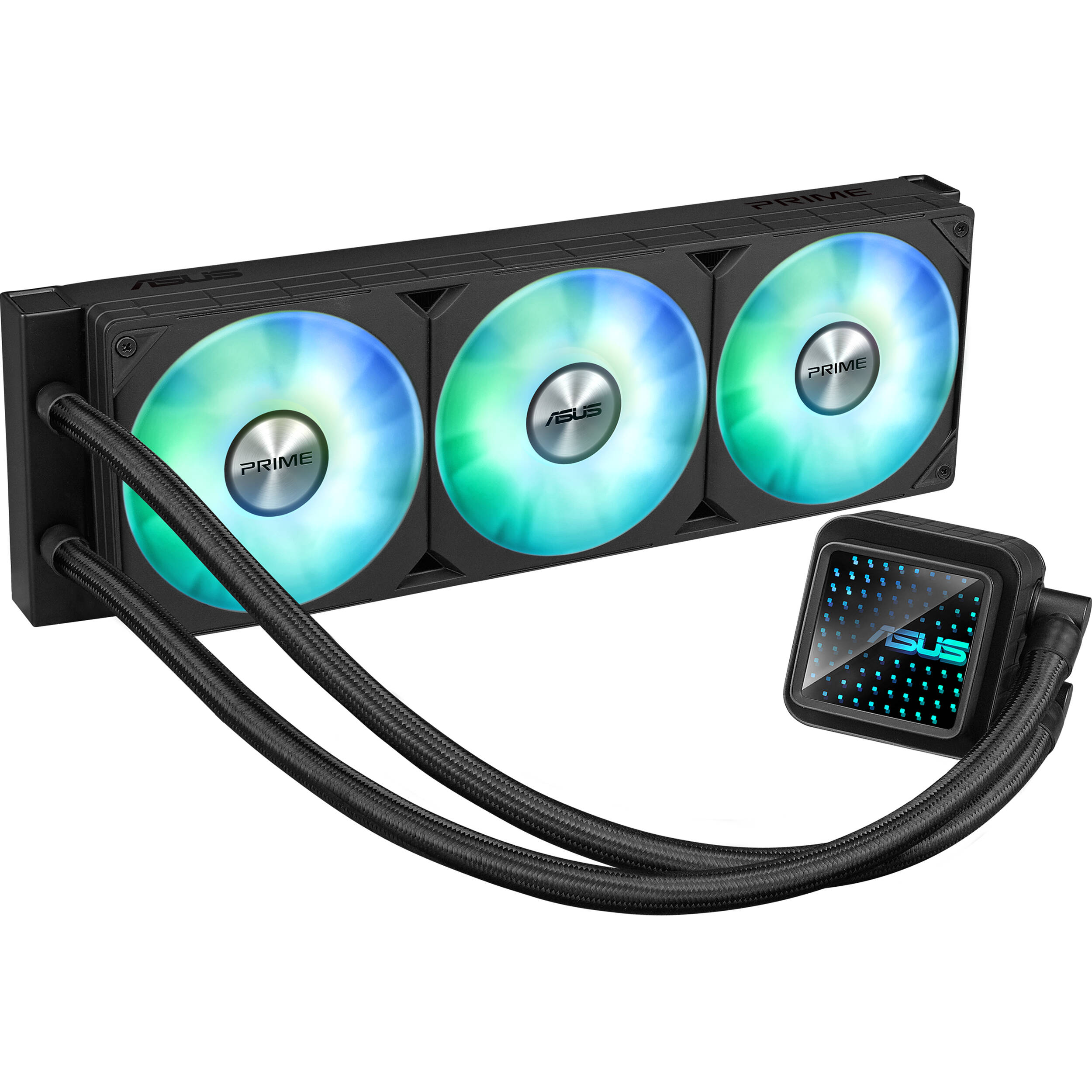ASUS PRIME LC 360 ARGB 360 mm all-in-one liquid CPU cooler with ARGB fans — view 2