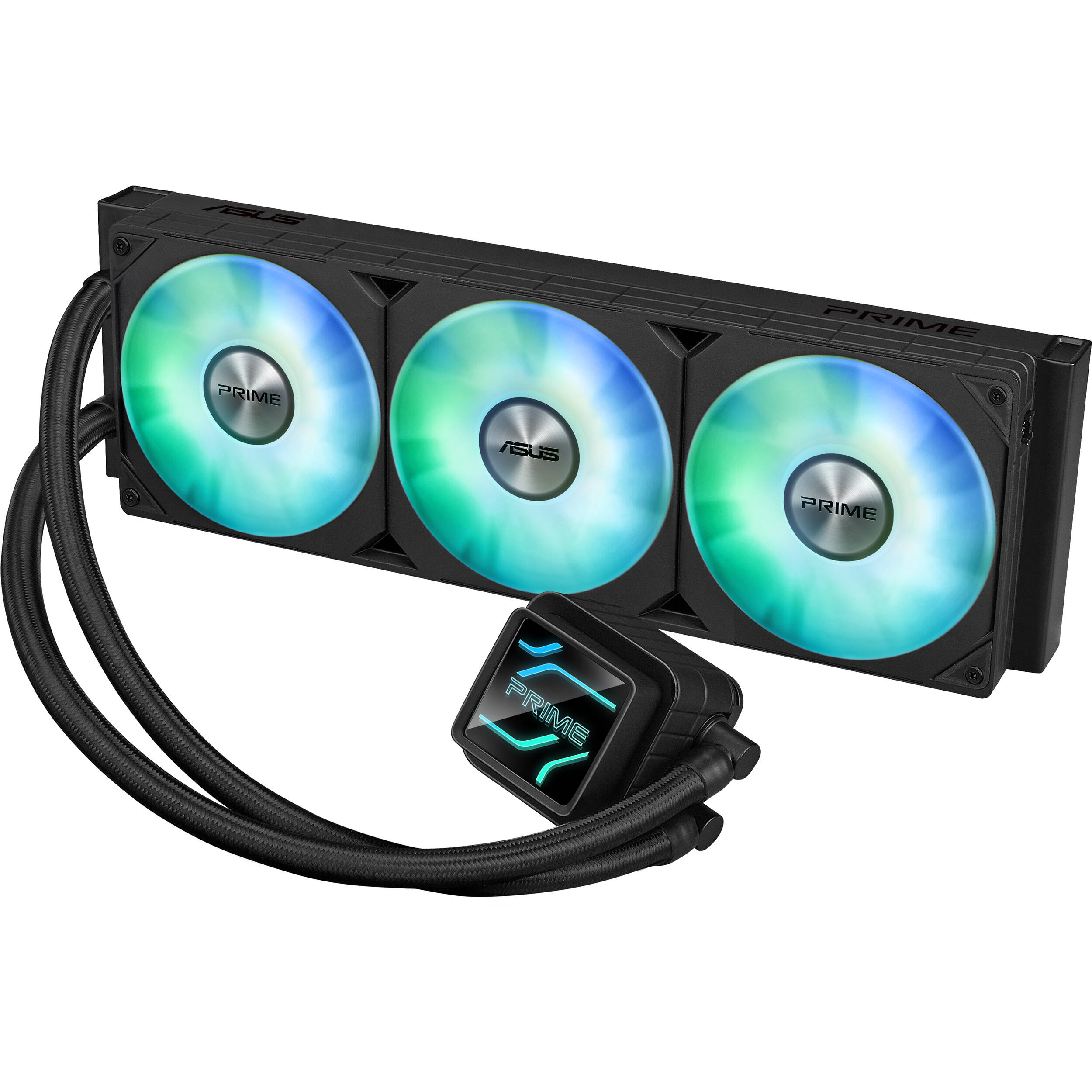 ASUS PRIME LC 360 ARGB 360 mm all-in-one liquid CPU cooler with ARGB fans — view 4