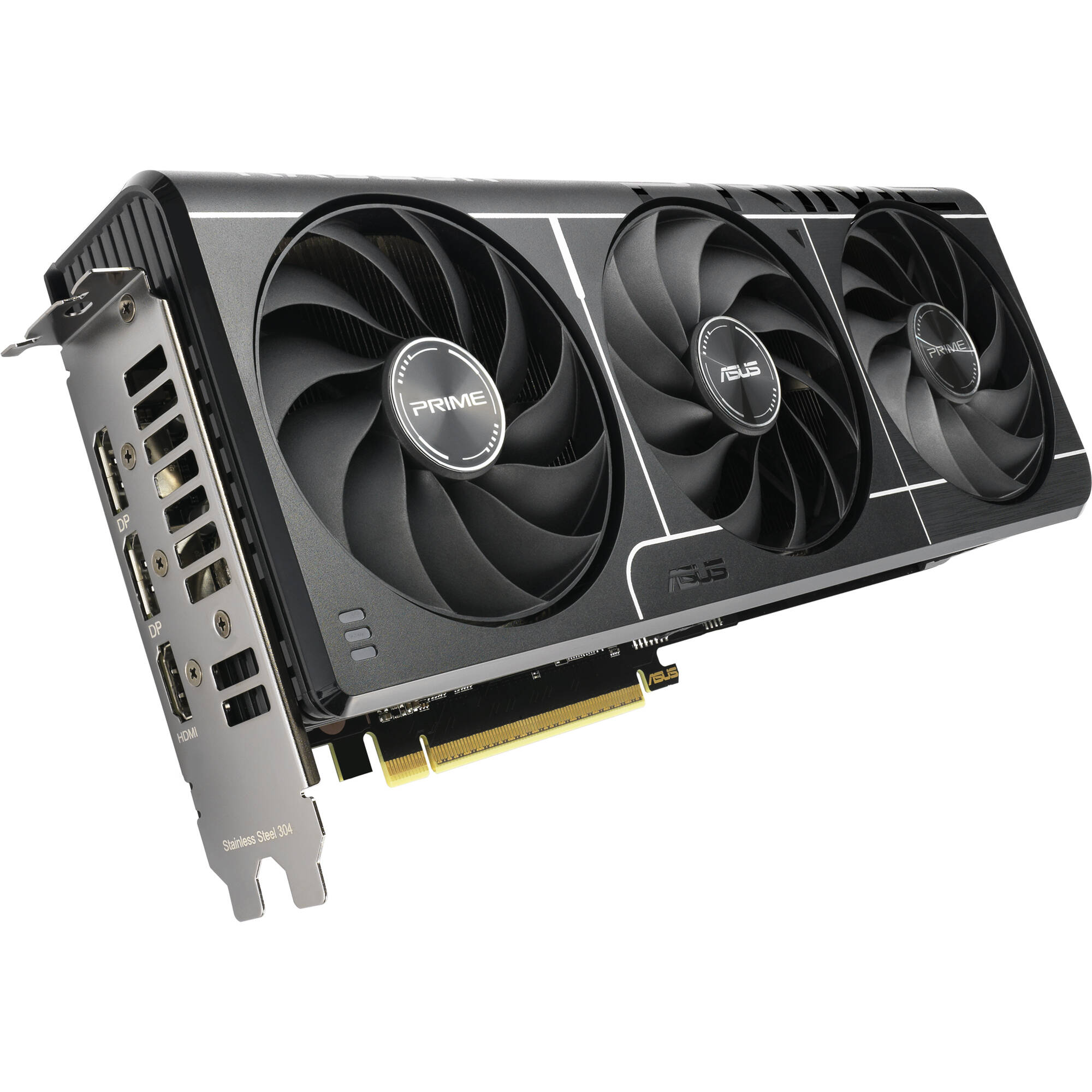 ASUS PRIME RX 9060 XT O16G graphics card with 16GB GDDR6, dual fan cooling, and PCIe 5.0 interface — view 5
