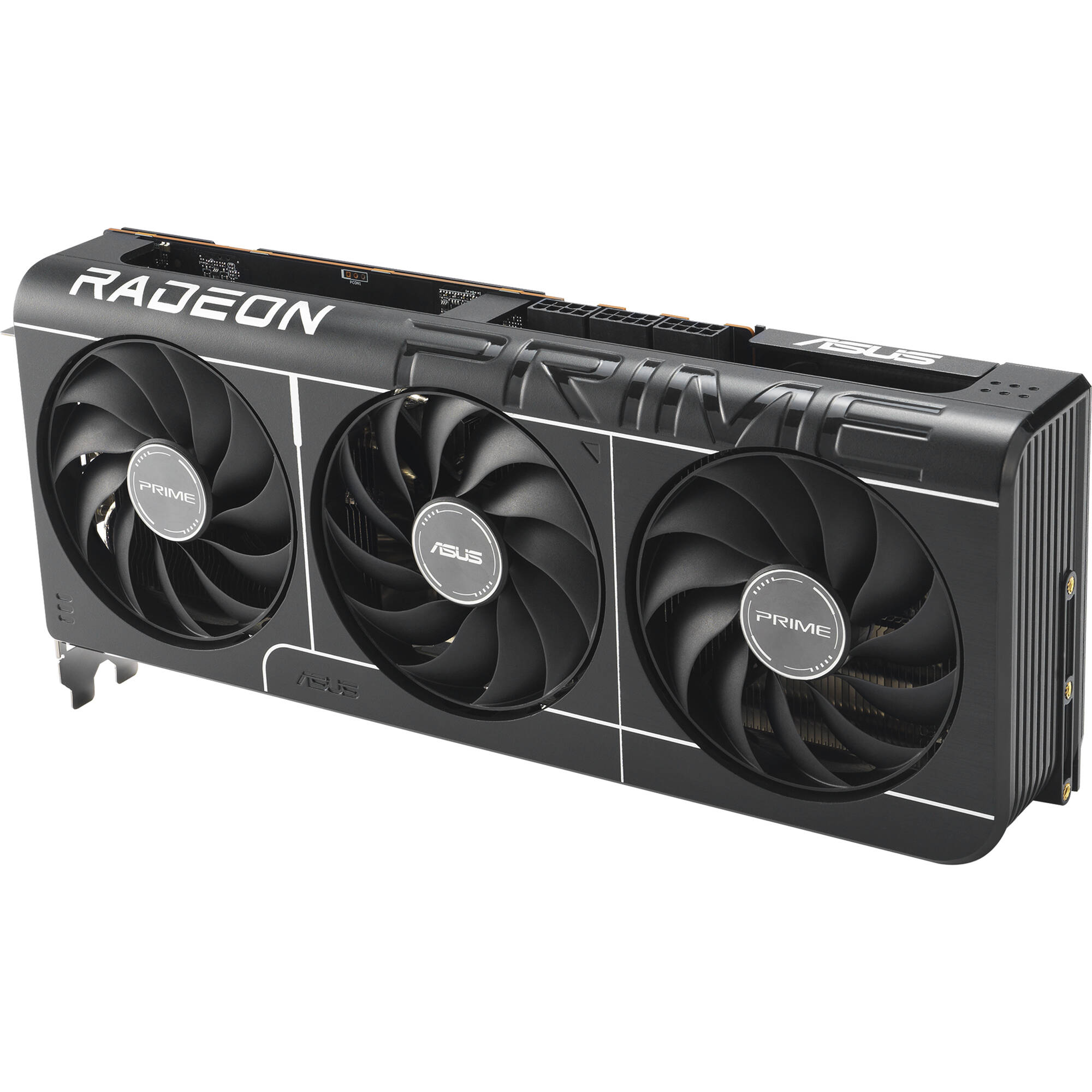 ASUS PRIME RX 9070 XT O16G graphics card with triple-fan cooling and 16 GB GDDR6 memory — view 4