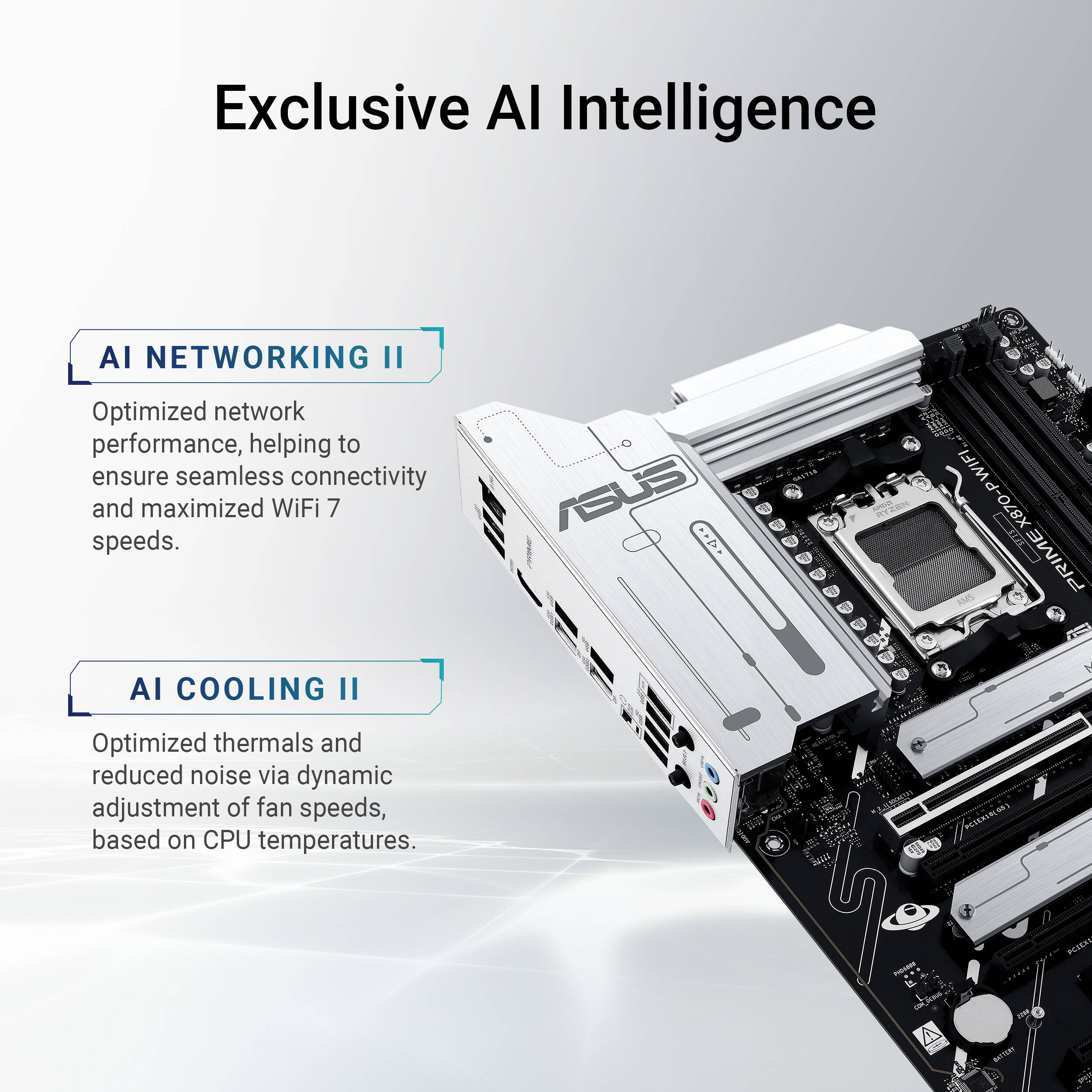 ASUS PRIME X870-P WIFI ATX motherboard for AMD AM5 processors with Wi-Fi 7 and PCIe 5.0 — view 11